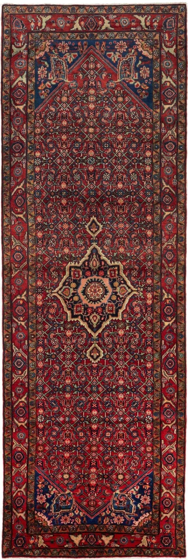 Orientteppich Hamadan 115 x 356cm, Herati-Muster, handgeknüpft