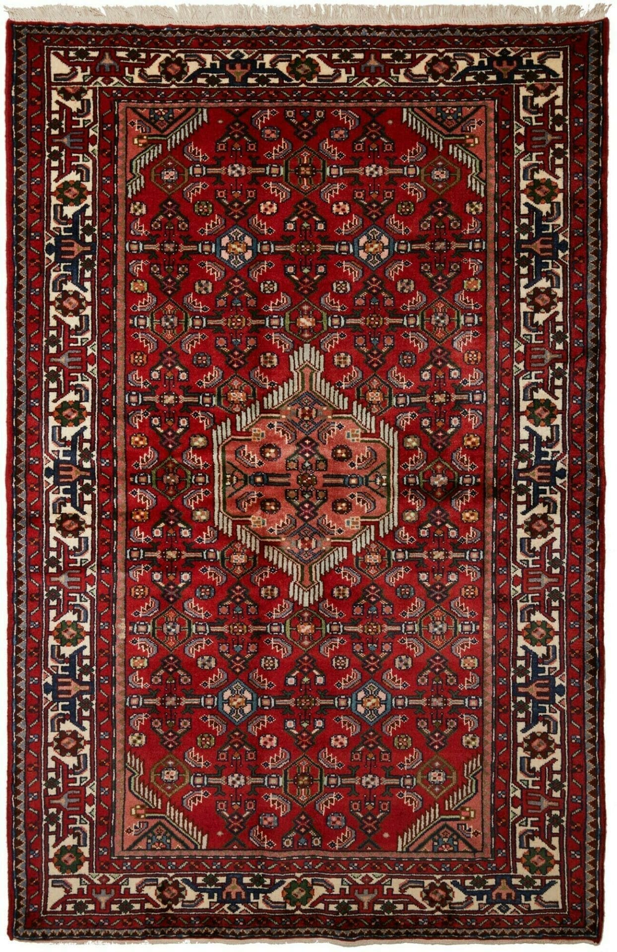 Orientteppich Hamadan 139 x 207 cm | Herati-Muster | handgeknüpft