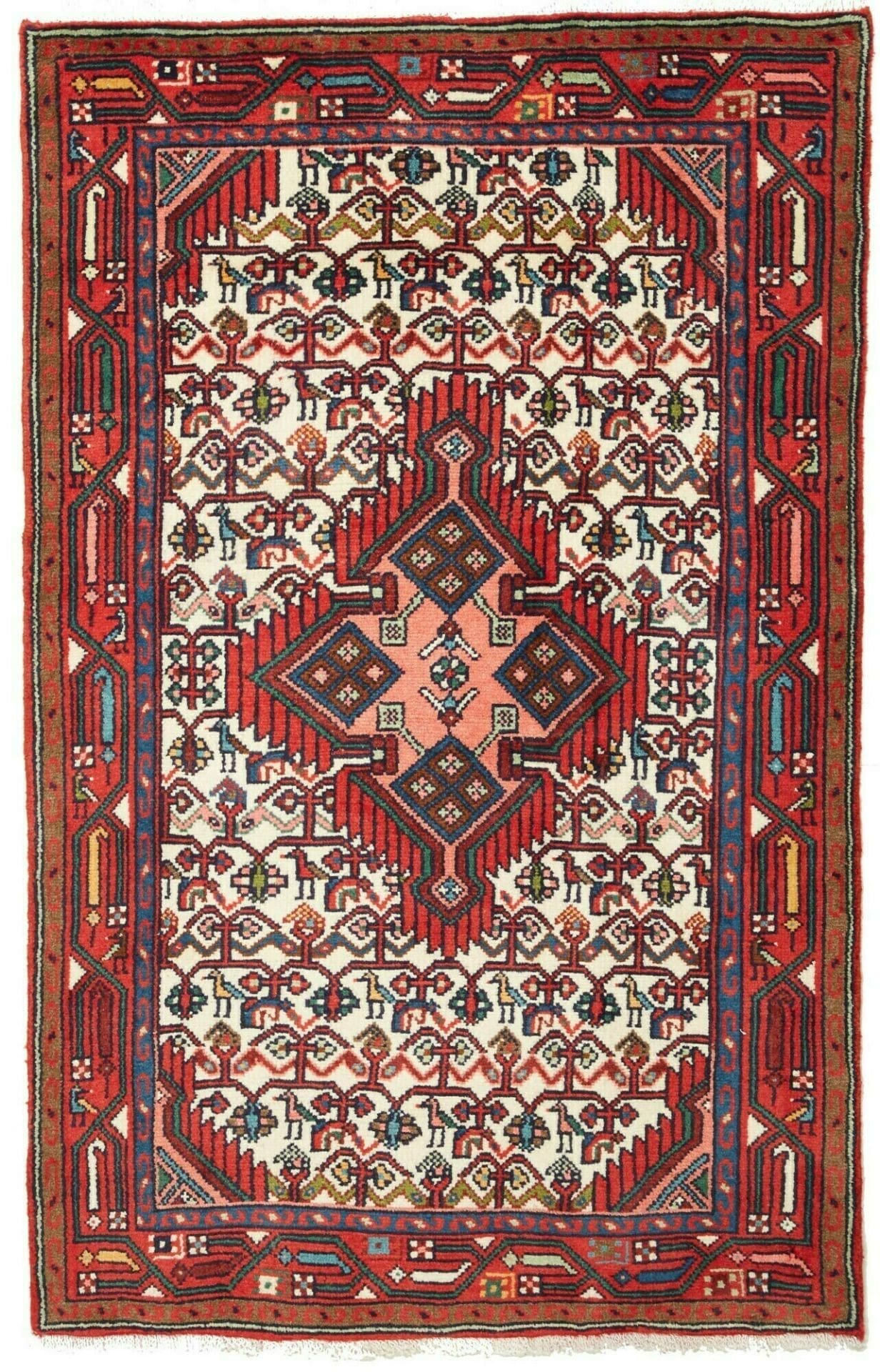 Orientteppich Hamadan 83 x 128 cm - Handgeknüpft, Schurwolle