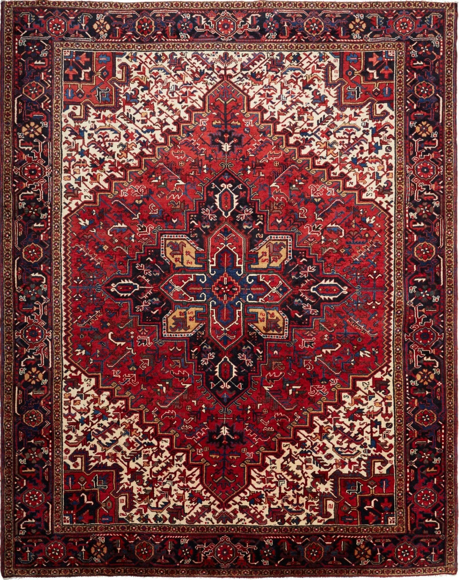 Orientteppich Heriz 251 x 315cm, handgeknüpft, Schurwolle, rustikal