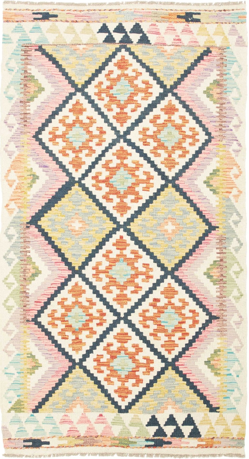 Orientteppich Kelim 101 x 183 cm aus Schurwolle – handgewebt