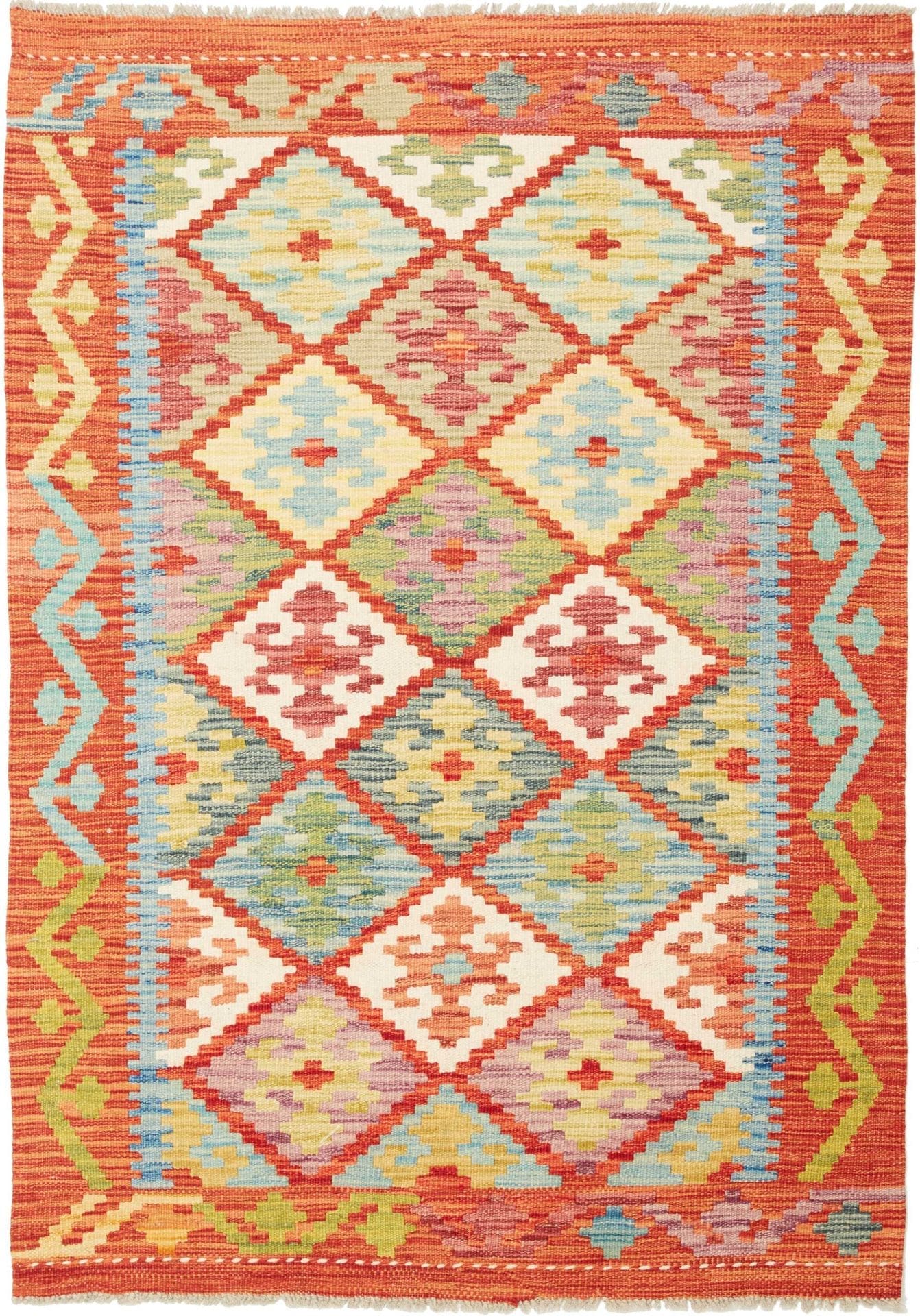 Orientteppich Kelim 107 x 145cm – Handgewebt, rustikales Flair