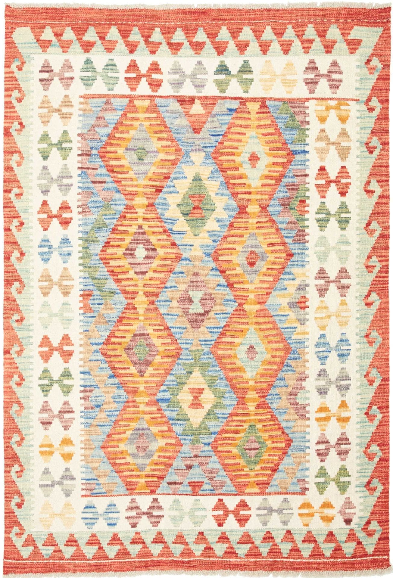 Orientteppich Kelim 125 x 178cm aus Schurwolle, handgewebt