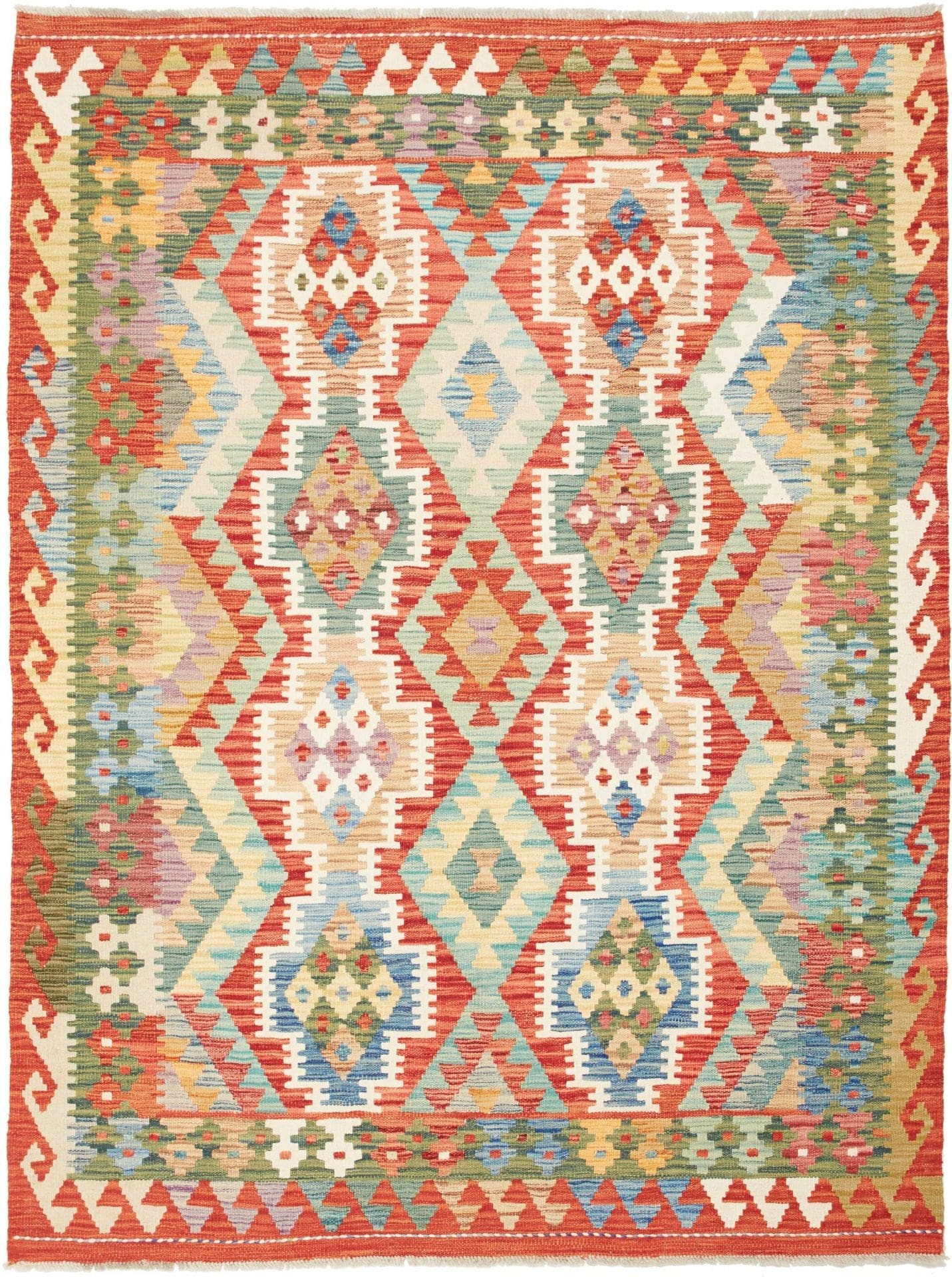 Orientteppich Kelim 151 x 197 cm aus Schurwolle, handgewebt