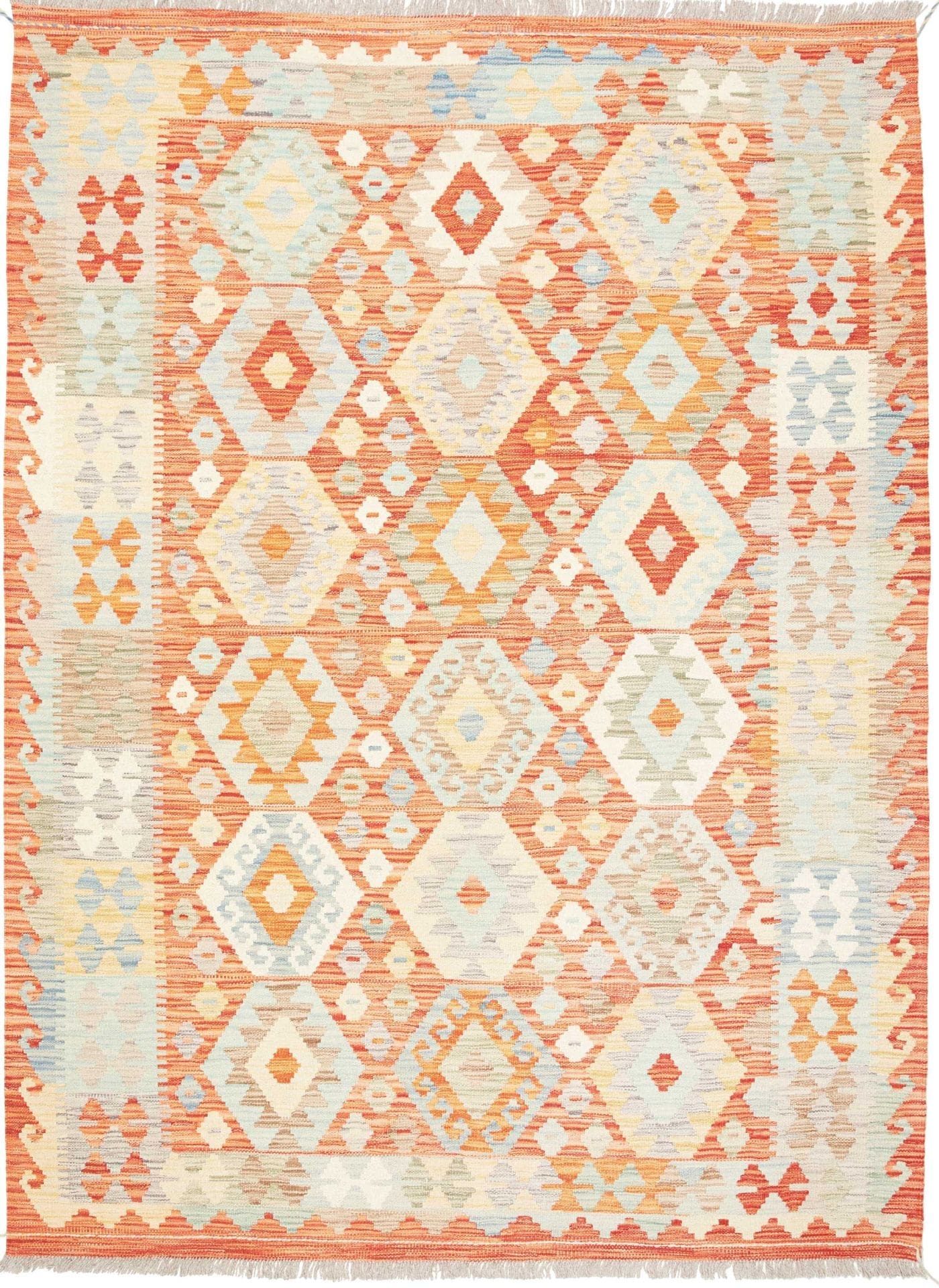 Orientteppich Kelim 152 x 202cm afghanisch, aus Schurwolle, handgewebt