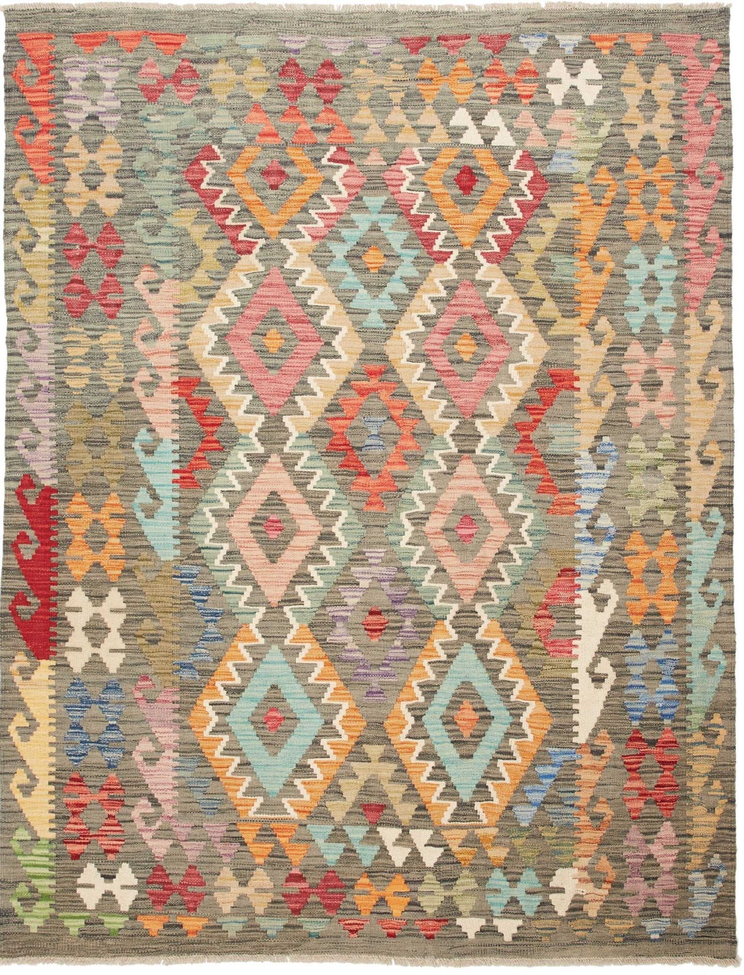 Orientteppich Kelim 157 x 200 cm, Schurwolle, handgewebt