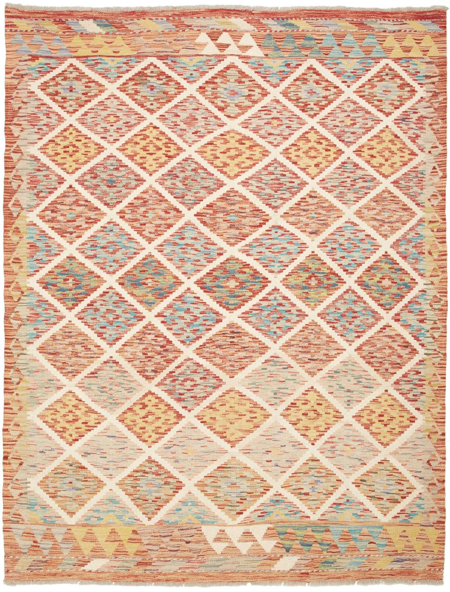 Orientteppich Kelim 158 x 202 cm aus Schurwolle, handgewebt