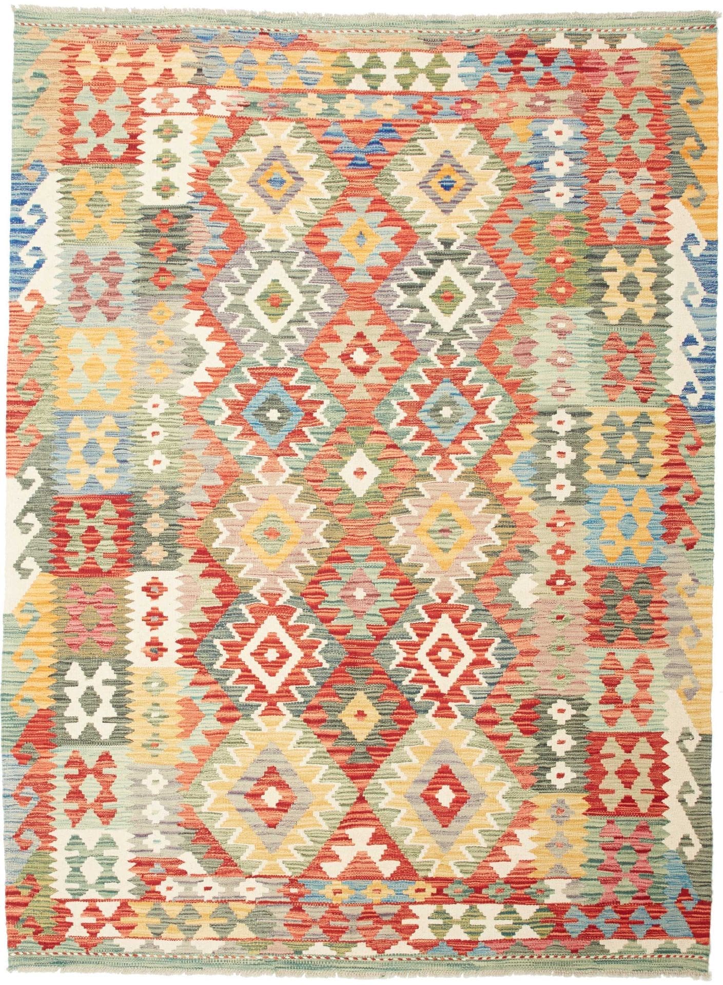 Orientteppich Kelim 172 x 230cm, handgewebt, rustikales Flair