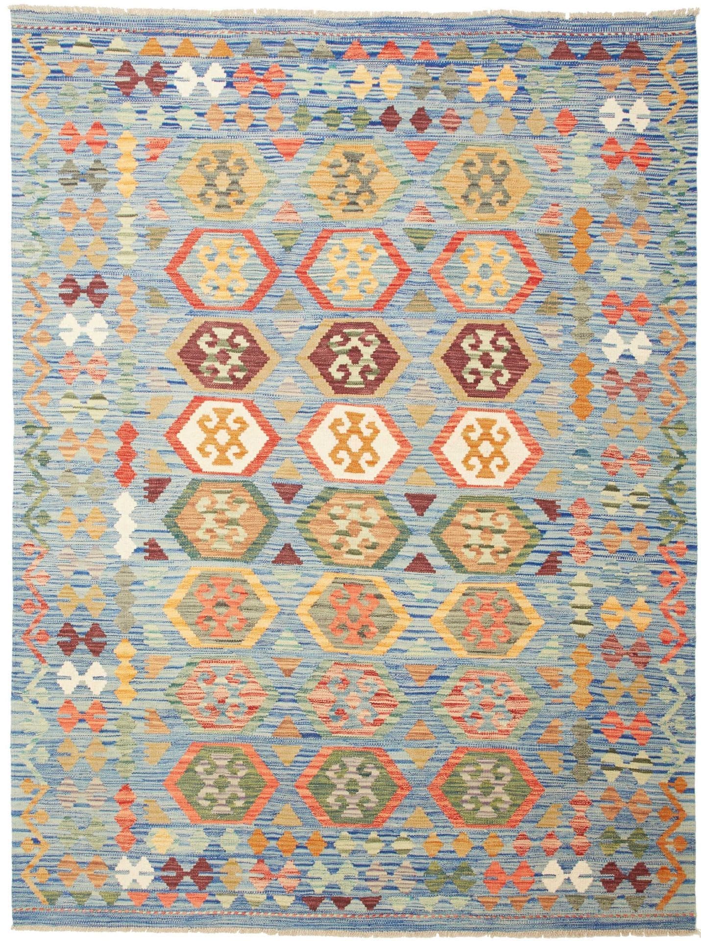Orientteppich Kelim 173 x 230cm, Schurwolle, handgewebt