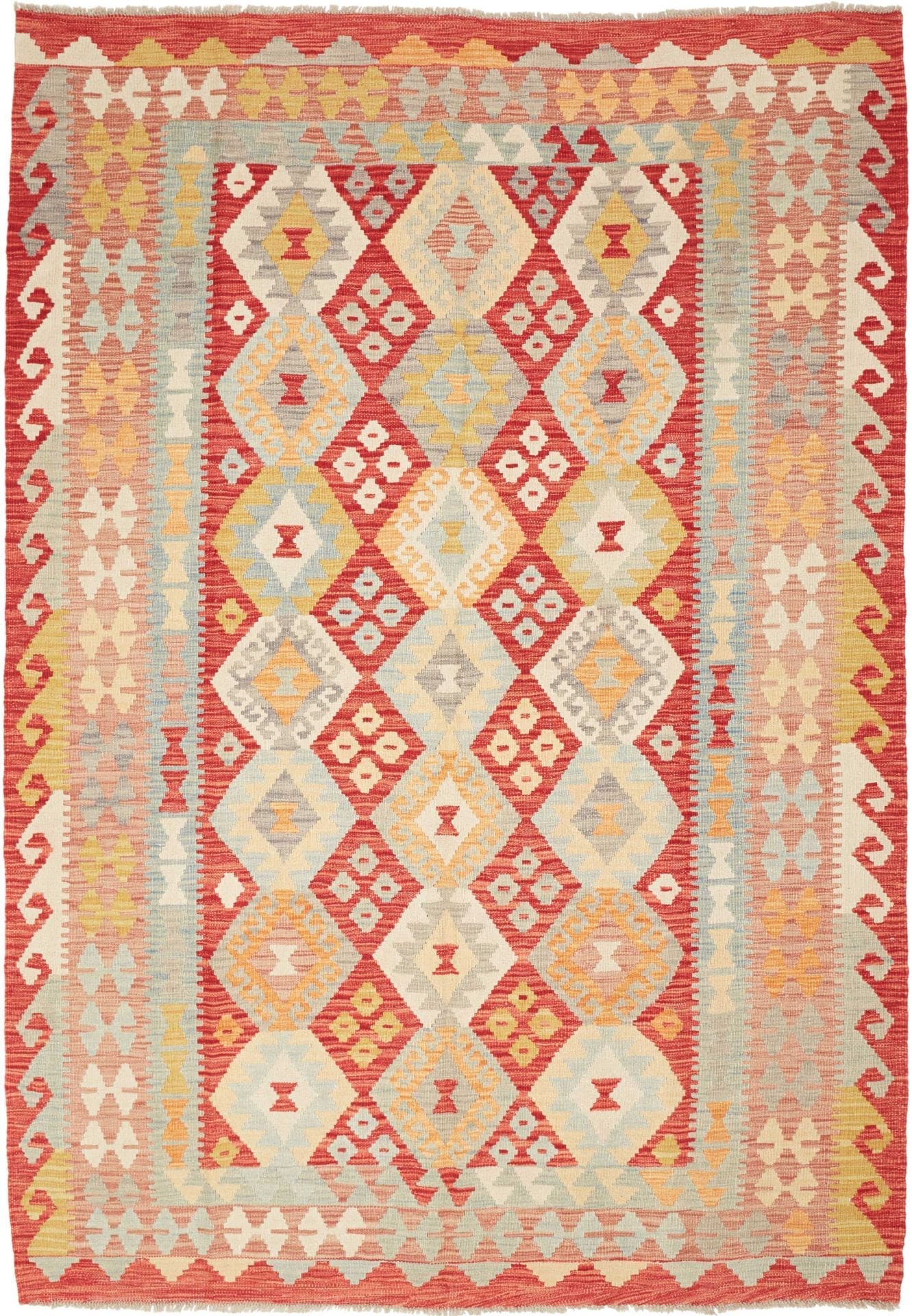 Orientteppich Kelim 173 x 245 cm aus Schurwolle, handgewebt