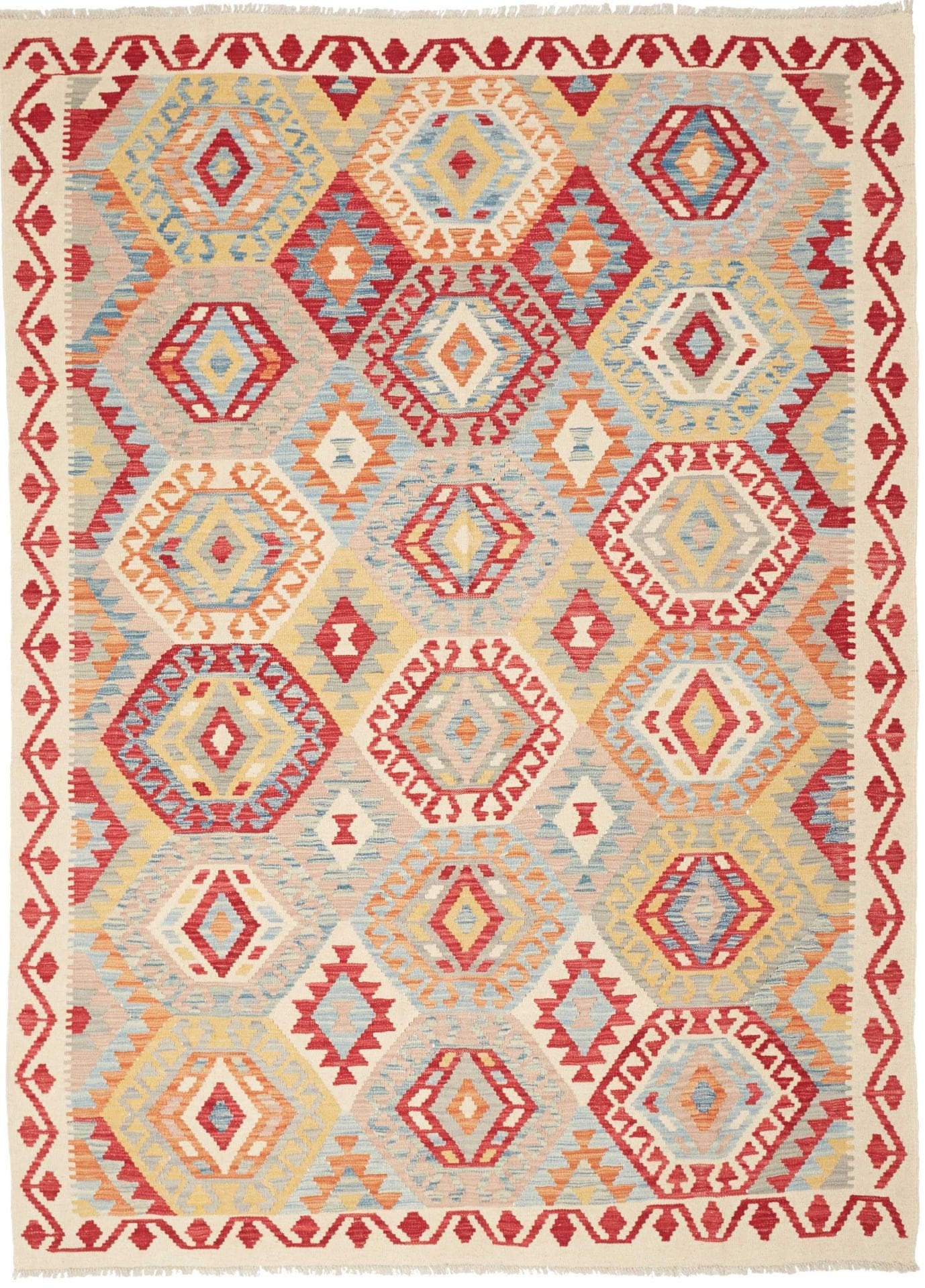 Orientteppich Kelim 176 x 235cm, Schurwolle, handgewebt