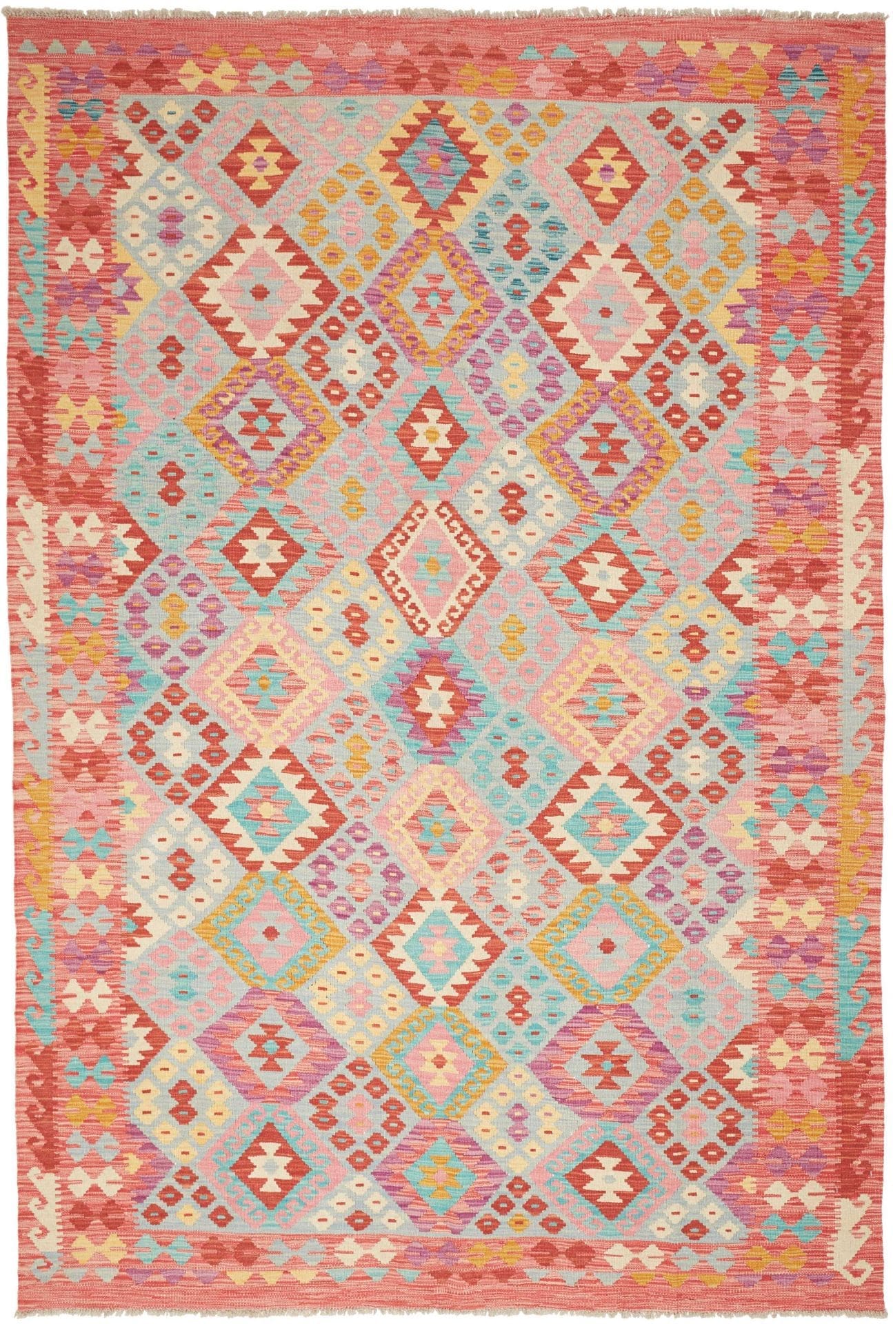 Orientteppich Kelim 180 x 261cm – Handgewebt aus Wolle & Baumwolle