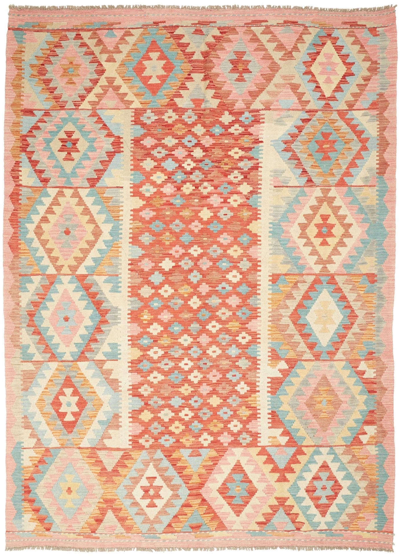 Orientteppich Kelim 181 x 244 cm, aus Schurwolle, handgewebt