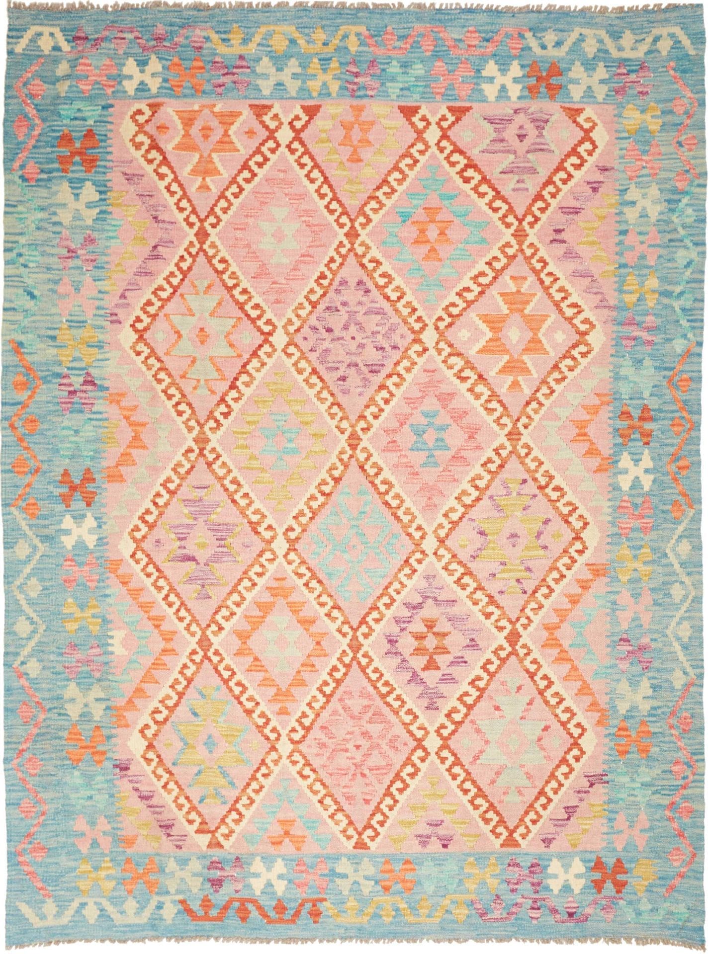 Orientteppich Kelim 183 x 240cm, Schurwolle, handgewebt