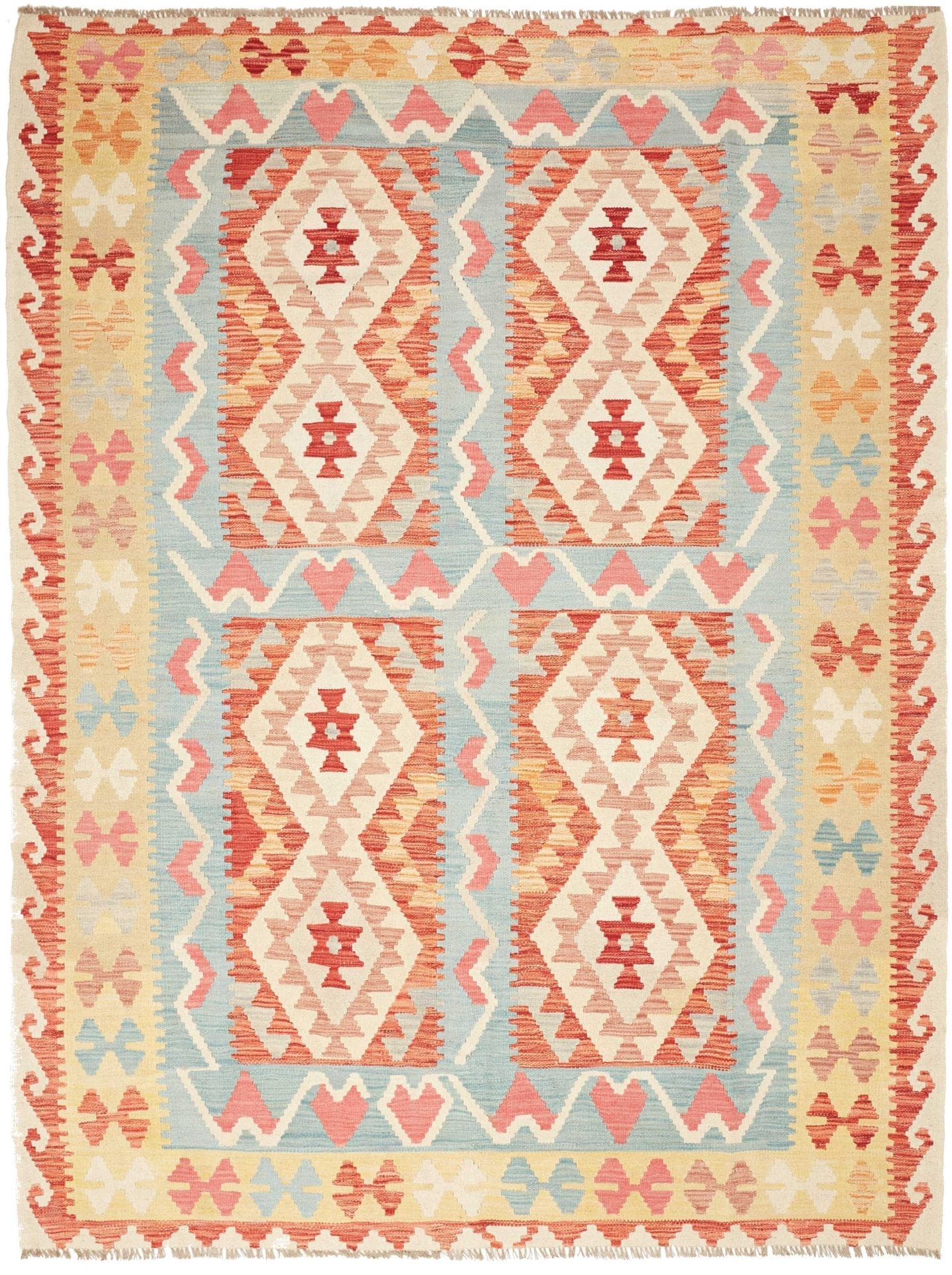 Orientteppich Kelim 184 x 238 cm, Schurwolle, handgewebt