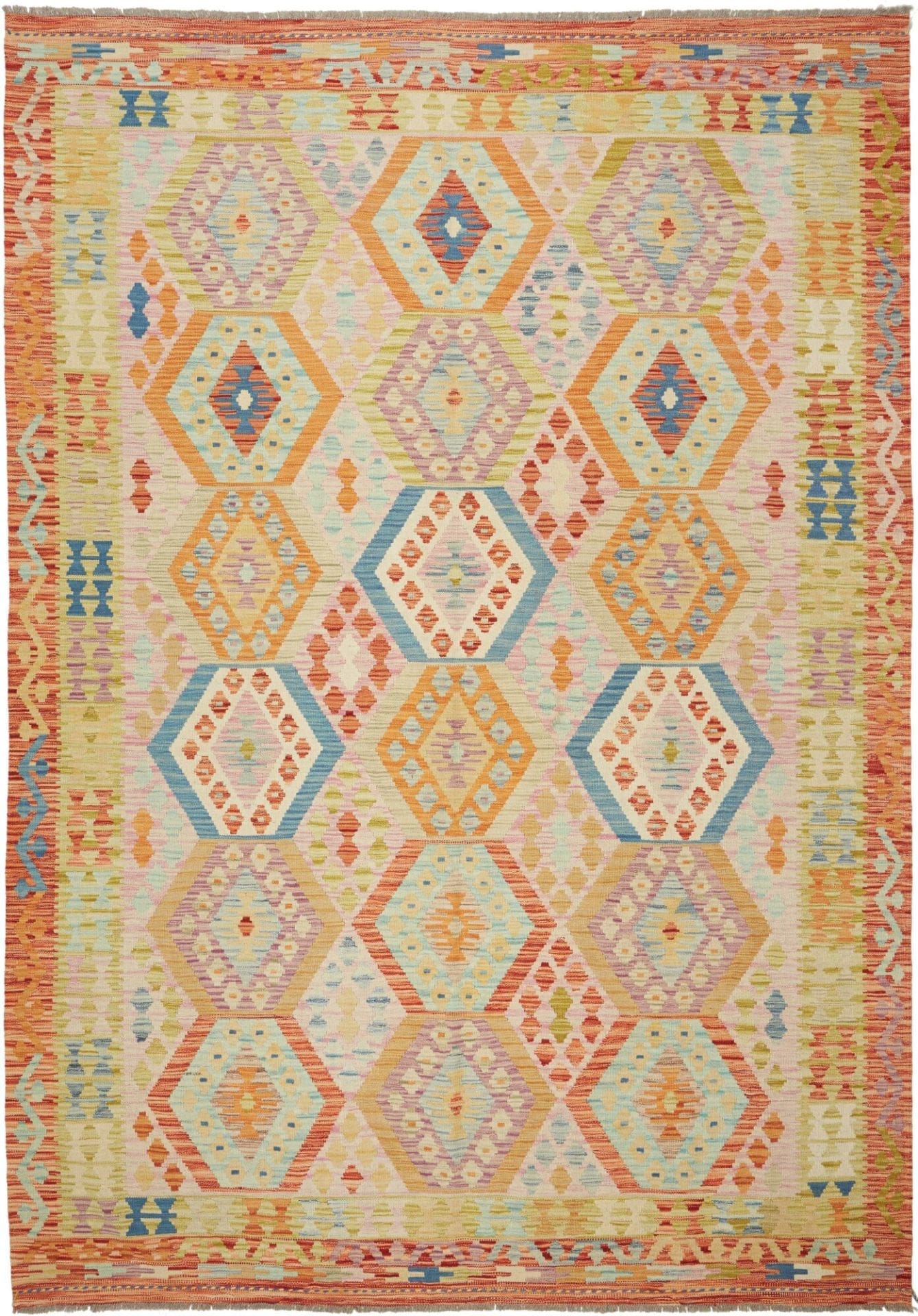 Orientteppich Kelim 209 x 300 cm – Handgewebt, Schurwolle, rustikal