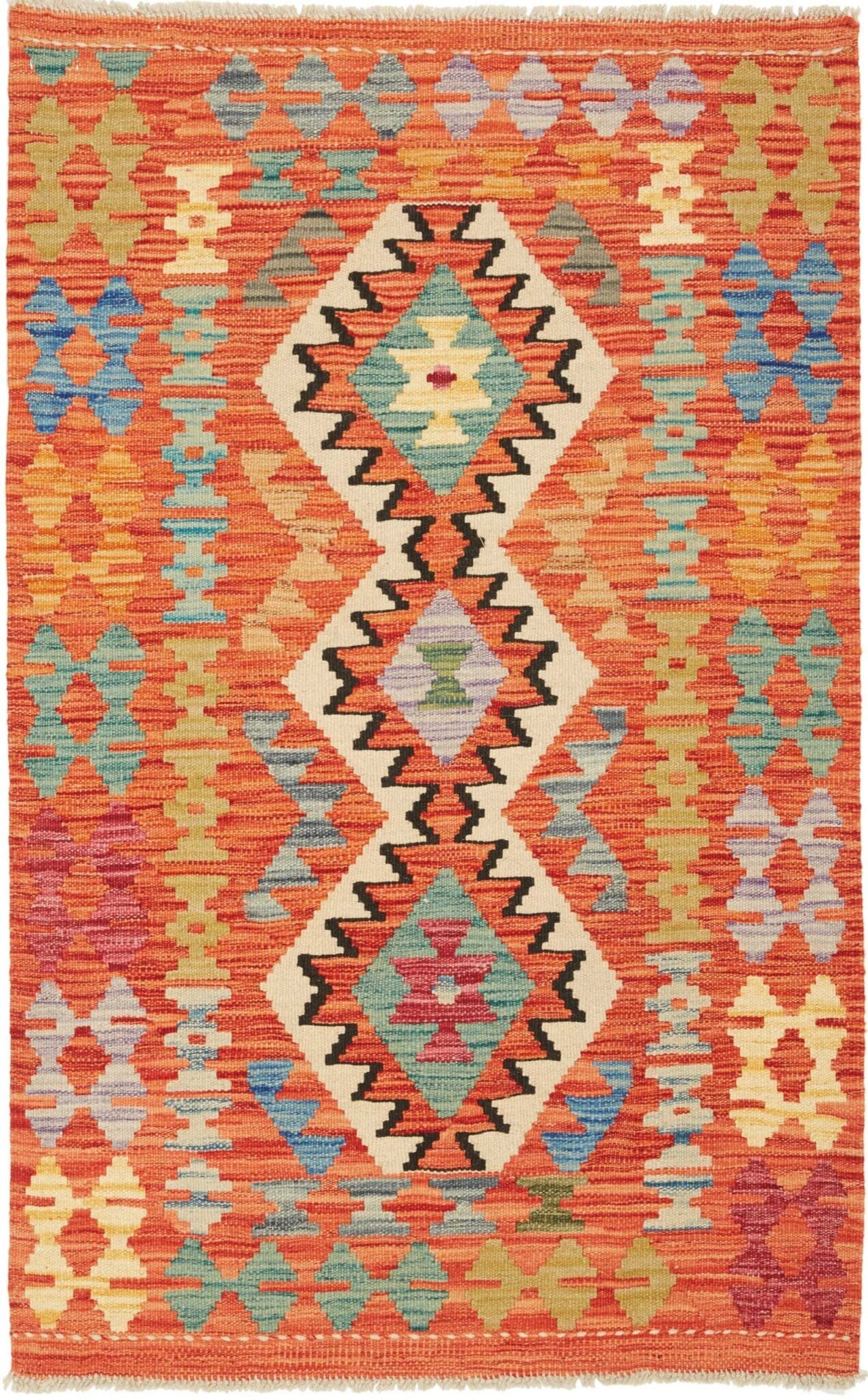 Orientteppich Kelim 83 x 128 cm – handgewebt, rustikales Flair