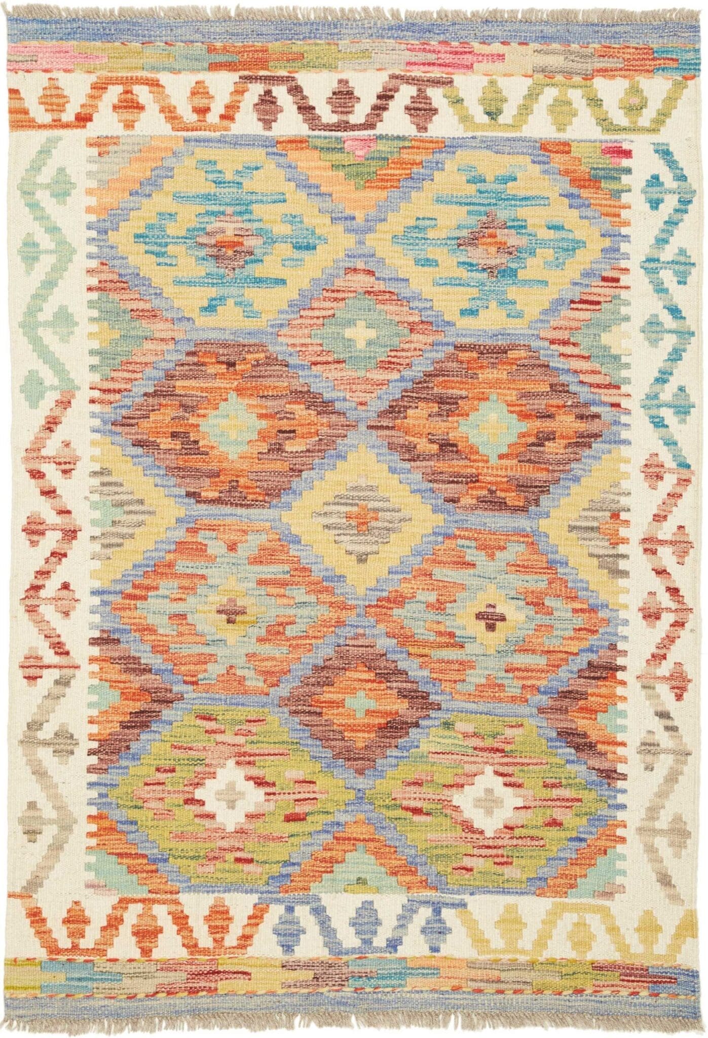 Orientteppich Kelim 86 x 120cm aus Schurwolle, handgewebt