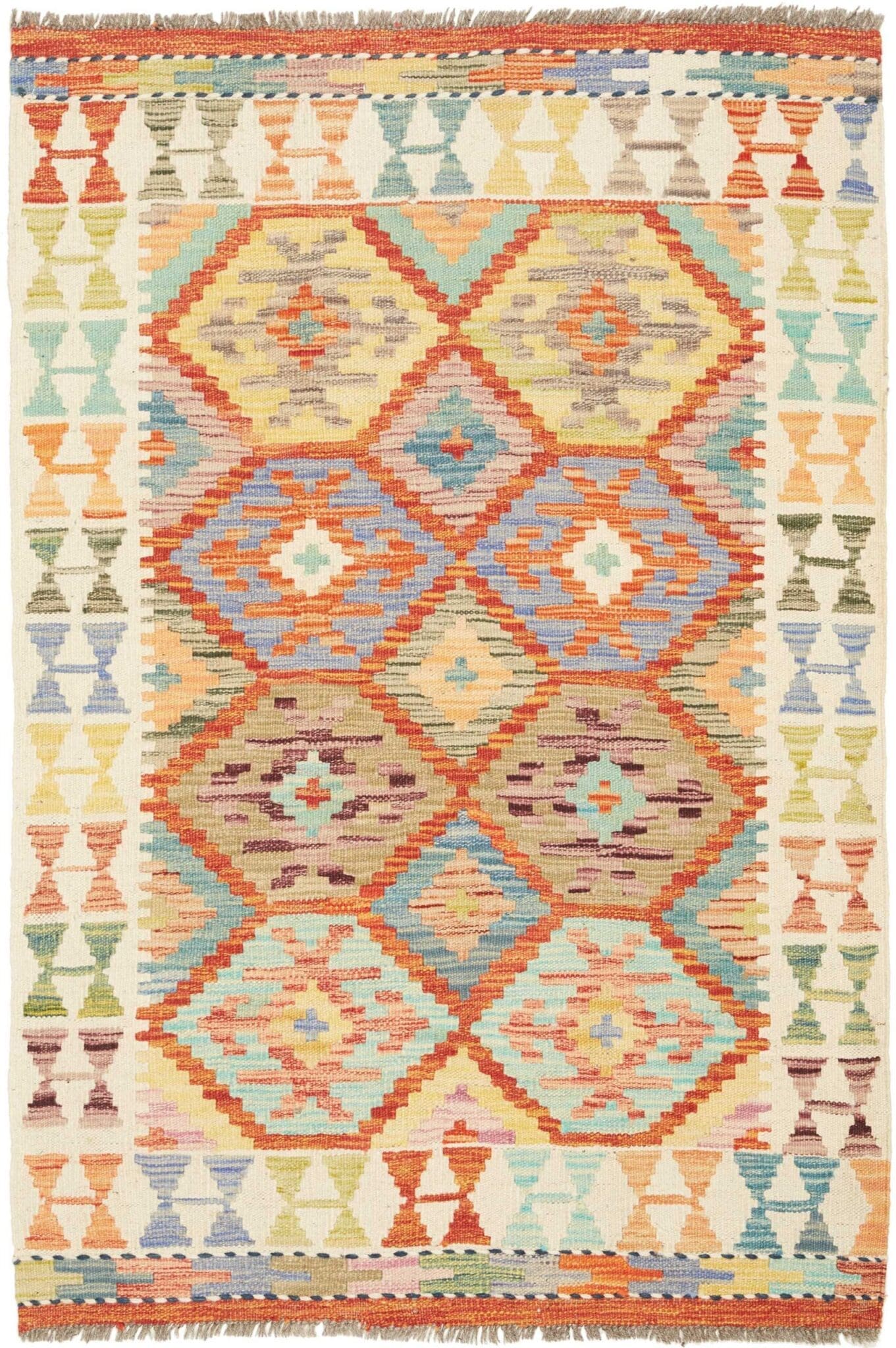 Orientteppich Kelim 87 x 123 cm aus Schurwolle, handgewebt