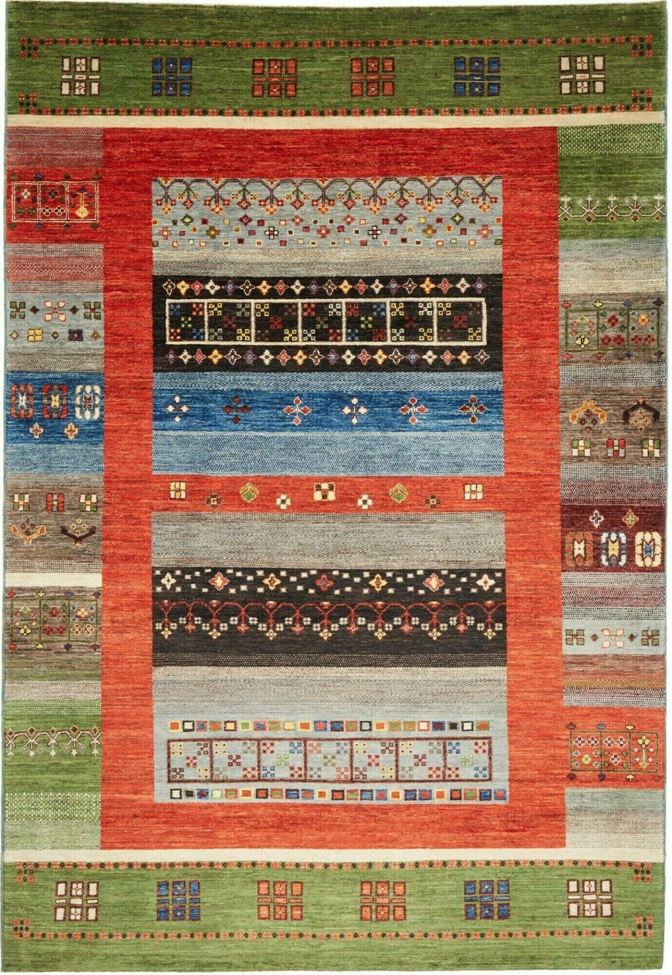 Orientteppich Loribaft 127 x 183 cm – Schurwolle, handgeknüpft