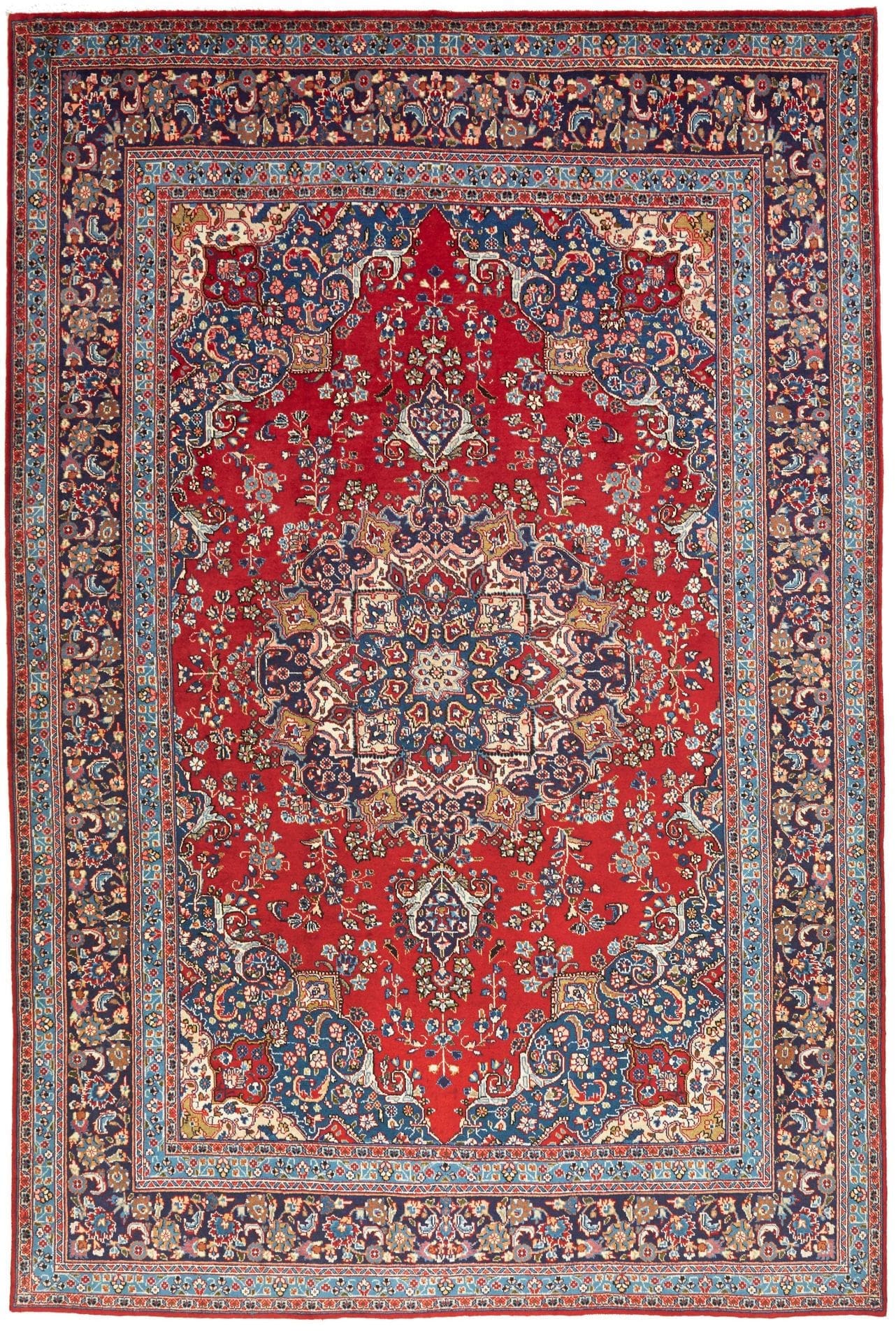 Orientteppich Mashad 201 x 296cm, florale Muster, handgeknüpft