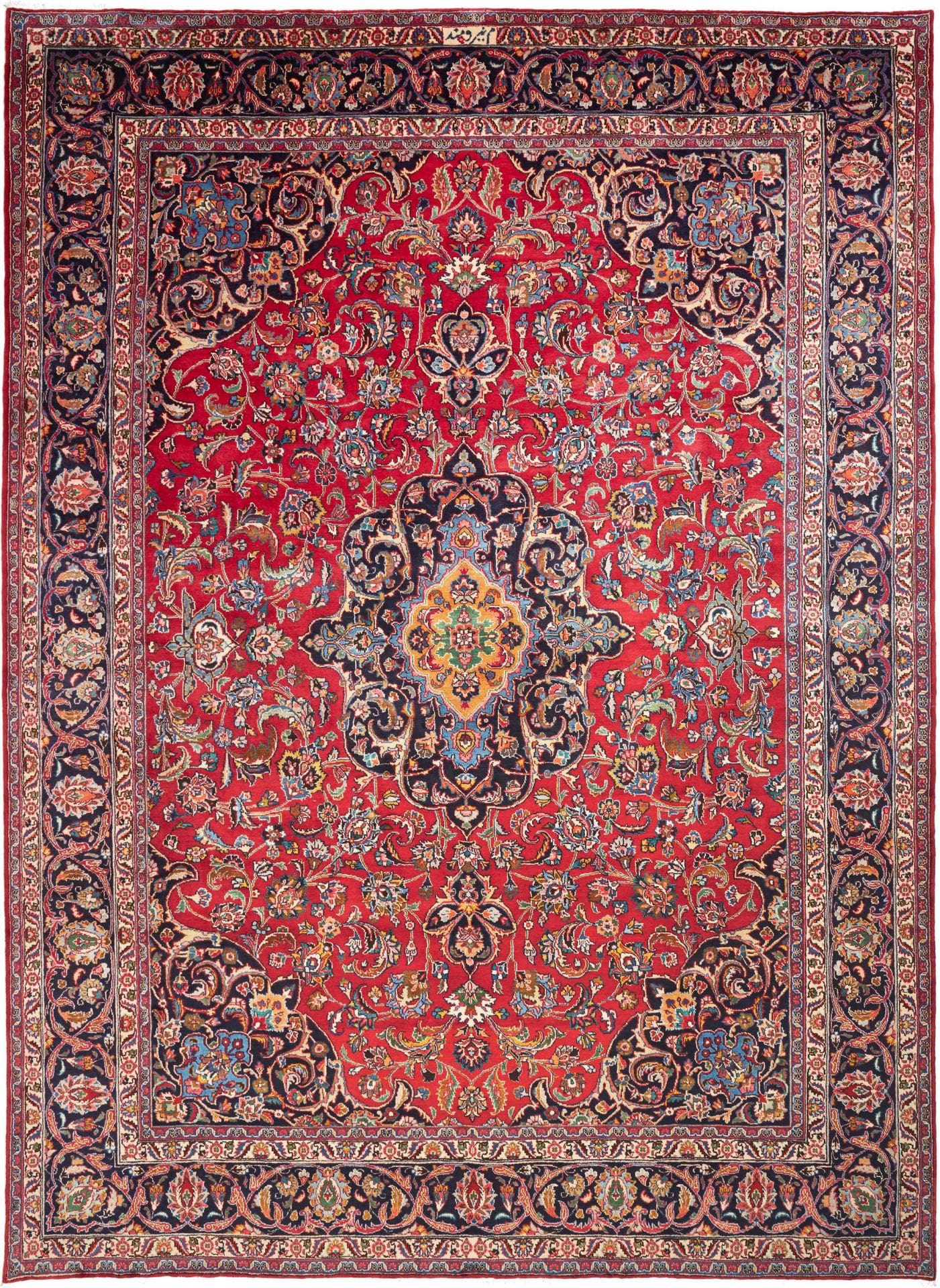 Orientteppich Mashad 295 x 405cm, florale Muster, handgeknüpft
