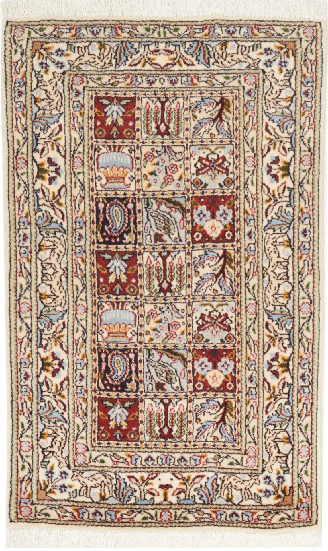 Orientteppich Moud 63 x 85cm, florales Muster, handgeknüpft