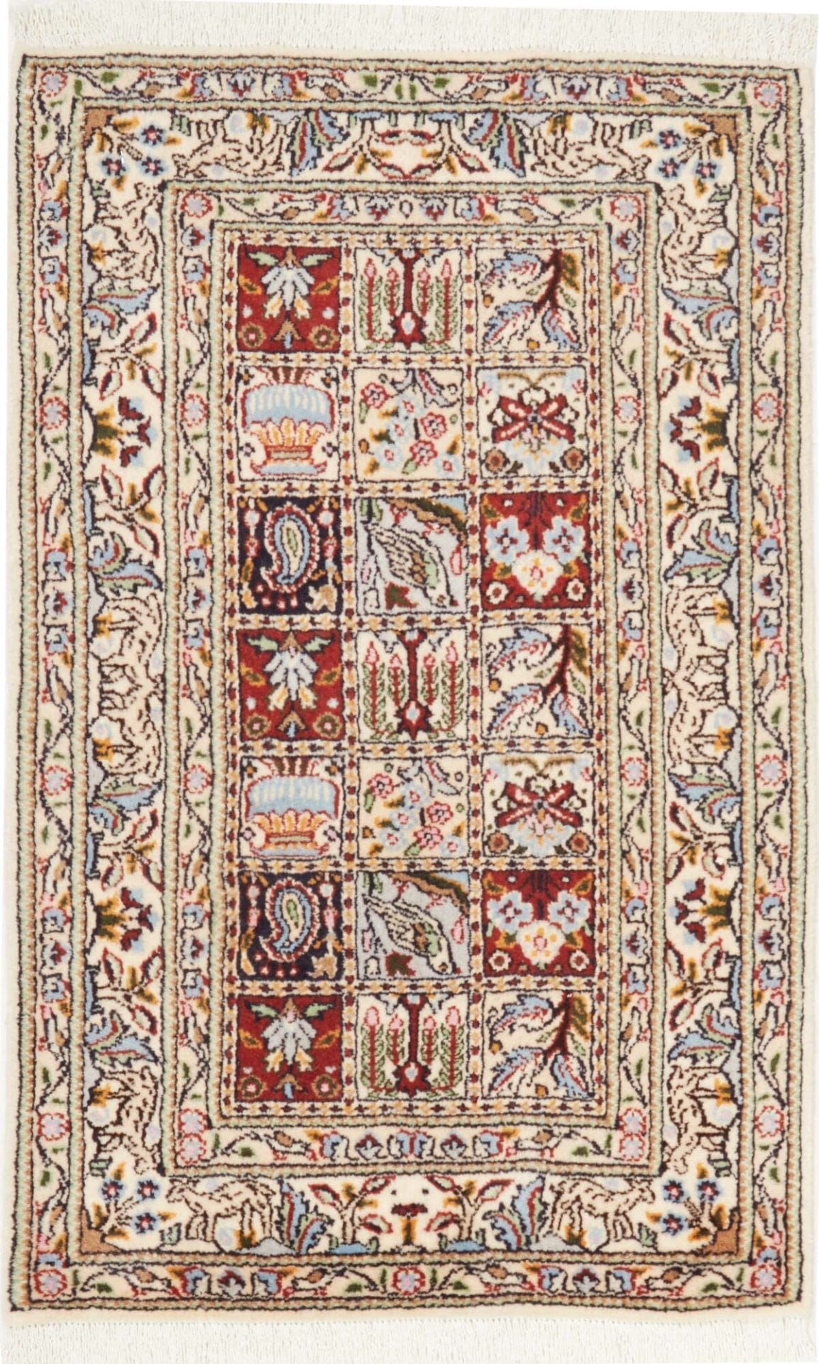 Orientteppich Moud 65 x 88 cm - florales Muster, Schurwolle, handgeknüpft