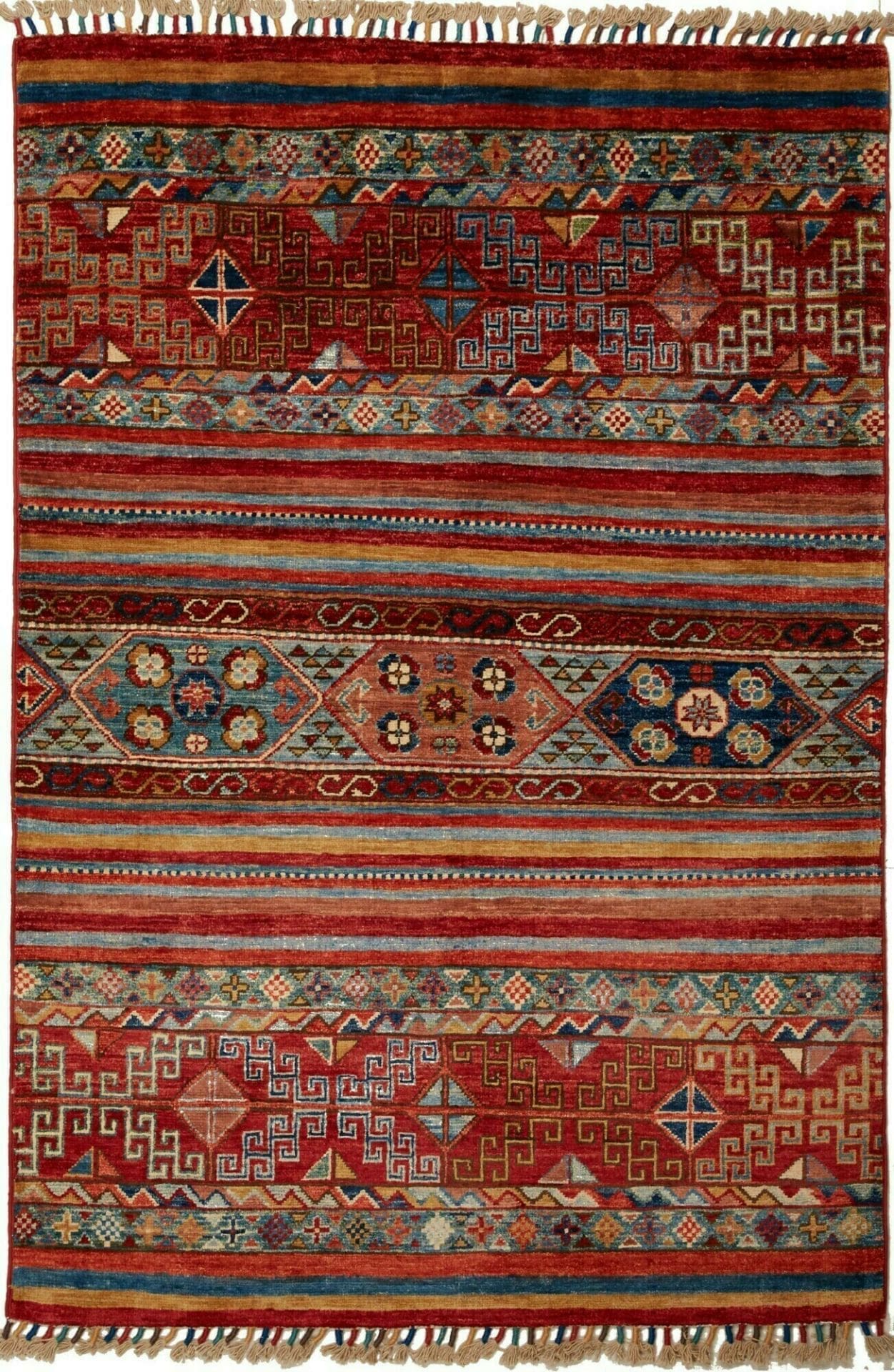 Orientteppich Samarkand 102 x 148cm, Schurwolle, handgeknüpft