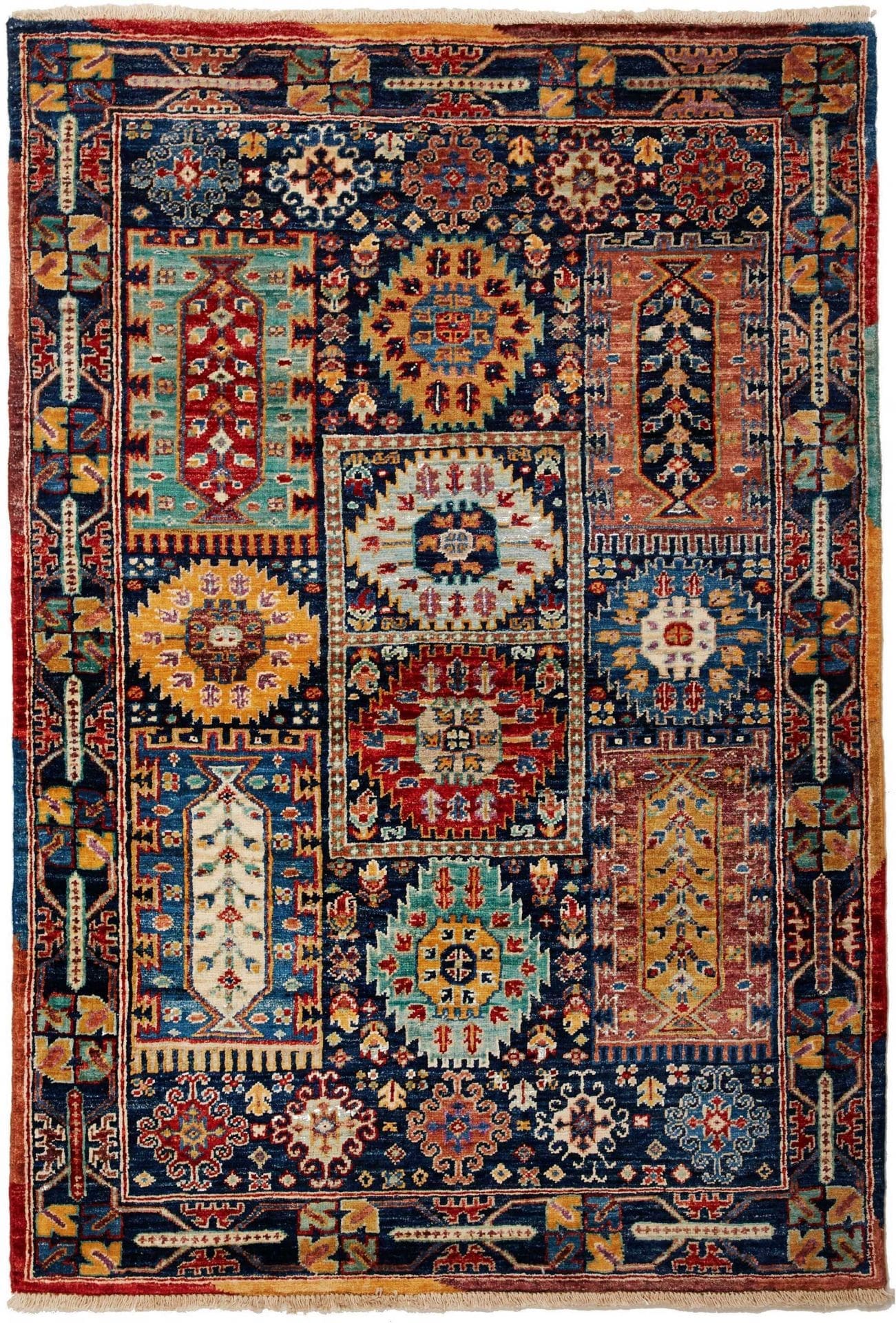 Orientteppich Samarkand 106 x 150cm, handgeknüpft, Wolle, bunt