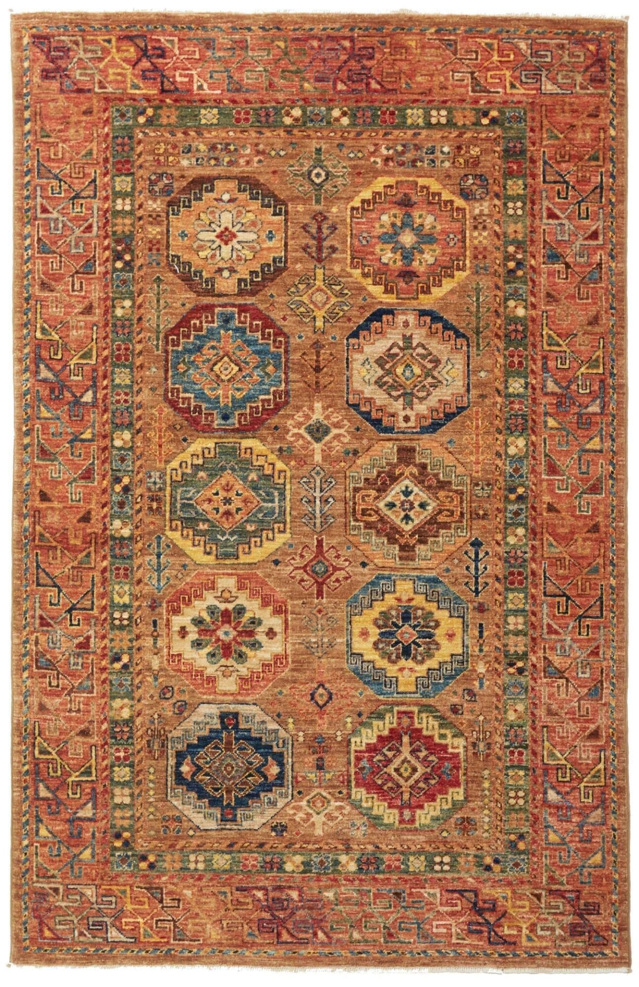 Orientteppich Samarkand 125 x 190cm, handgeknüpft, Wolle, bunt
