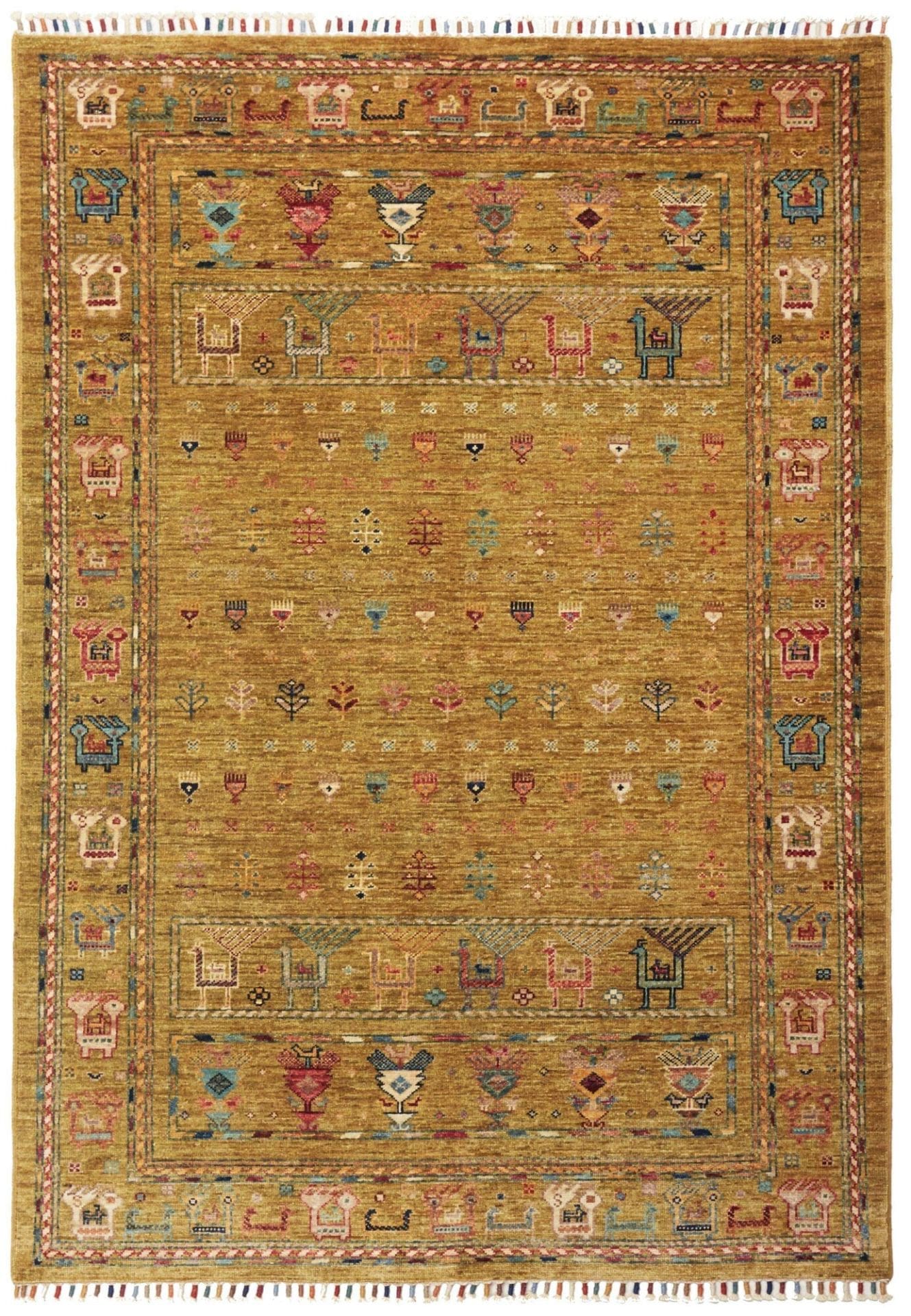 Orientteppich Samarkand 130 x 183cm, Schurwolle, handgeknüpft