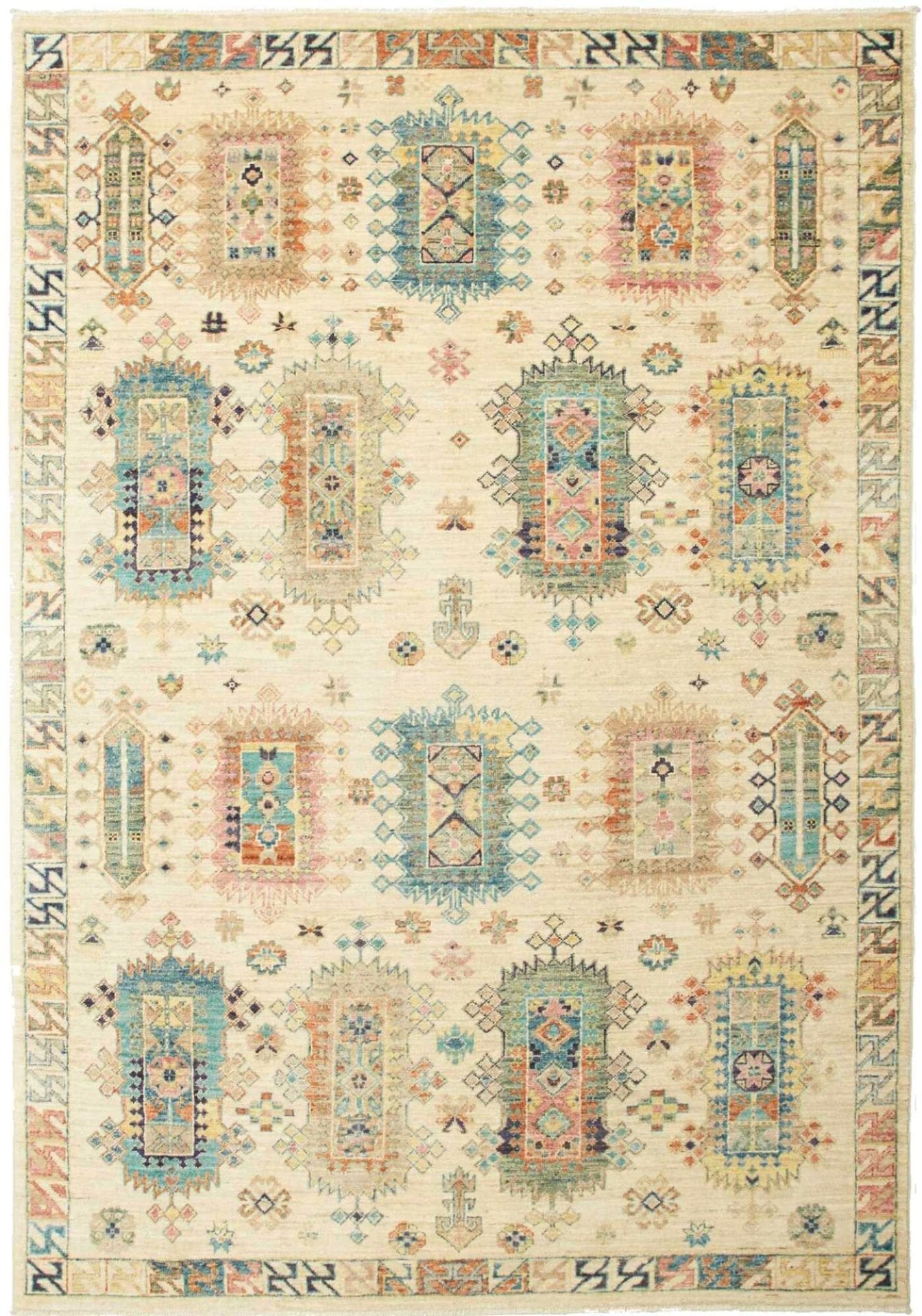 Orientteppich Samarkand 150 x 212 cm | Handgeknüpft, Schurwolle