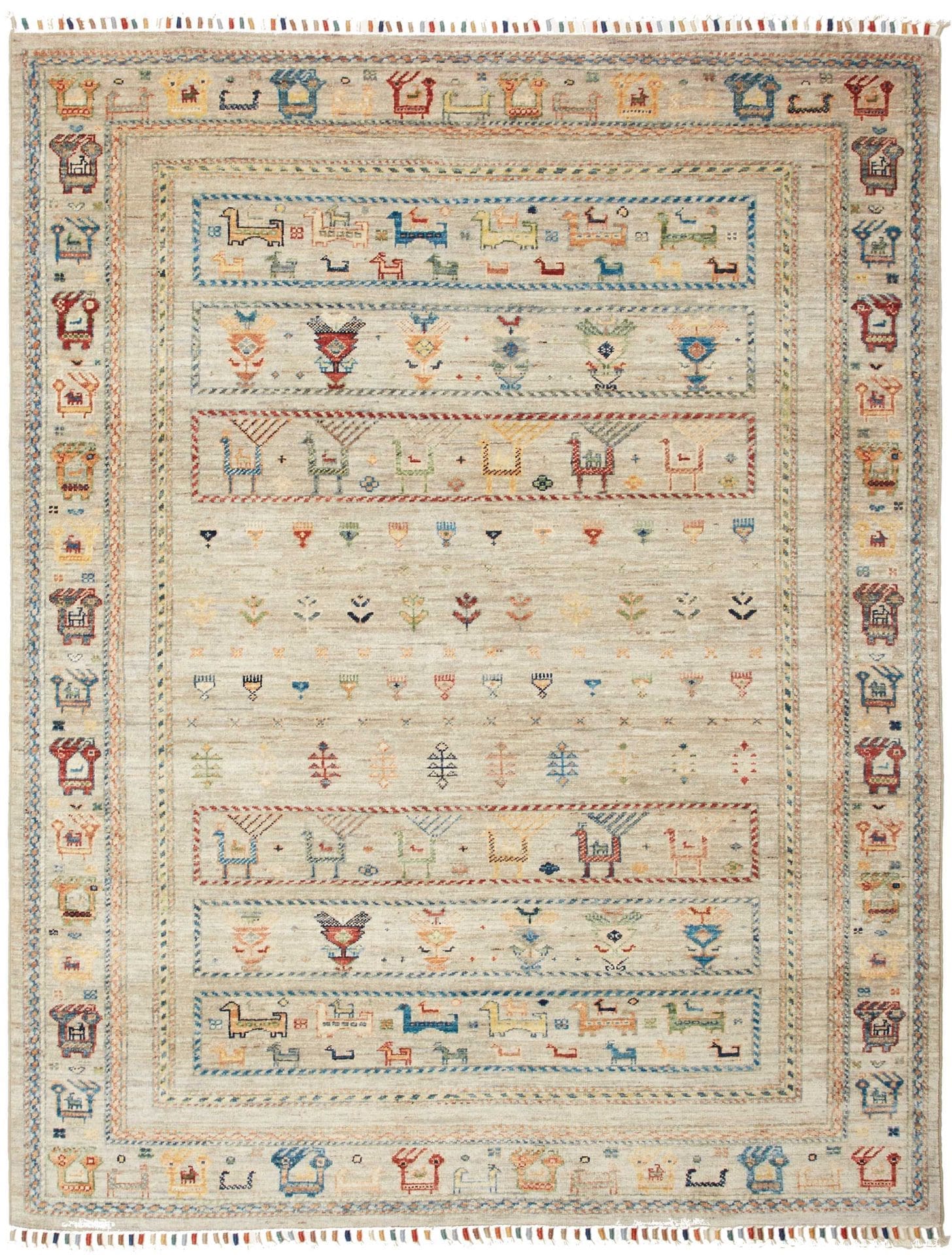 Orientteppich Samarkand 151 x 188 cm, handgeknüpft, hohe Qualität