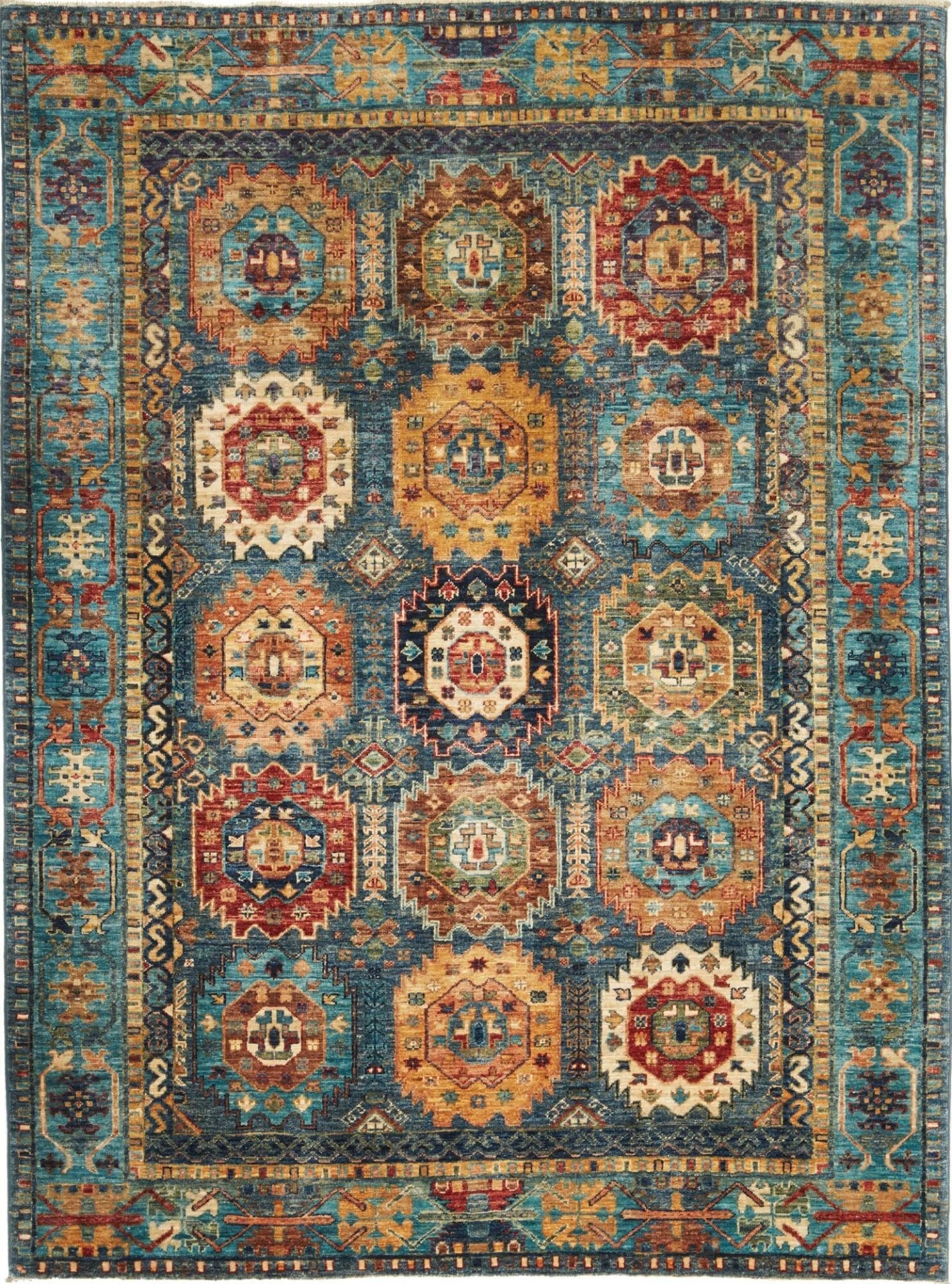 Orientteppich Samarkand 151 x 201cm, handgeknüpft, Schurwolle