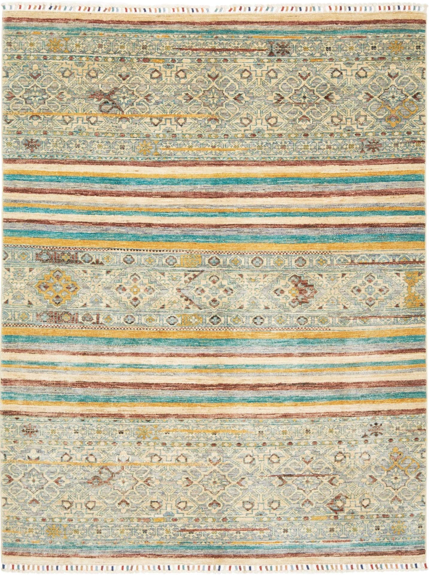 Orientteppich Samarkand 153 x 196 cm | Handgeknüpft aus Wolle