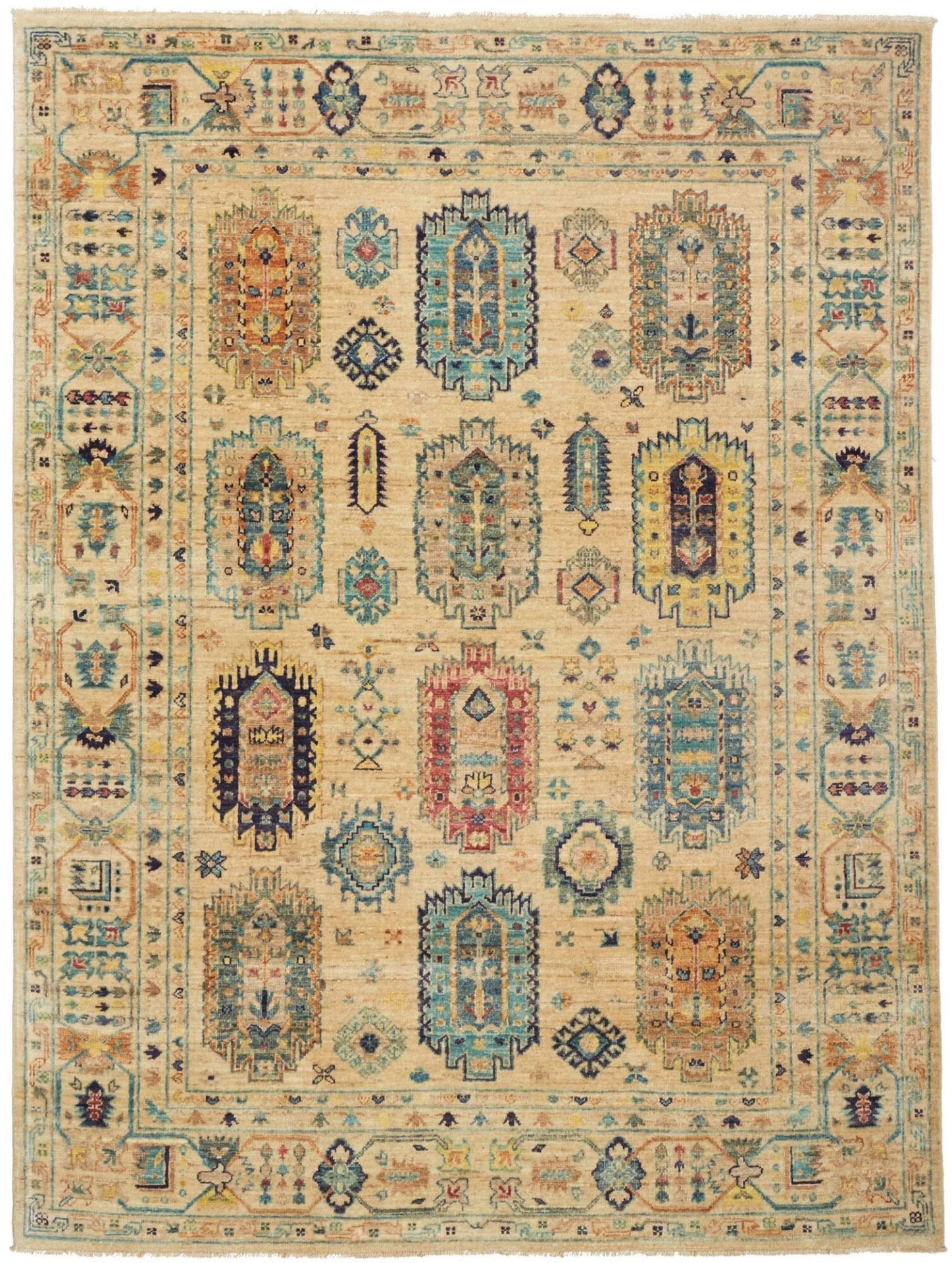 Orientteppich Samarkand 154 x 200cm, handgeknüpft, Wolle, bunt