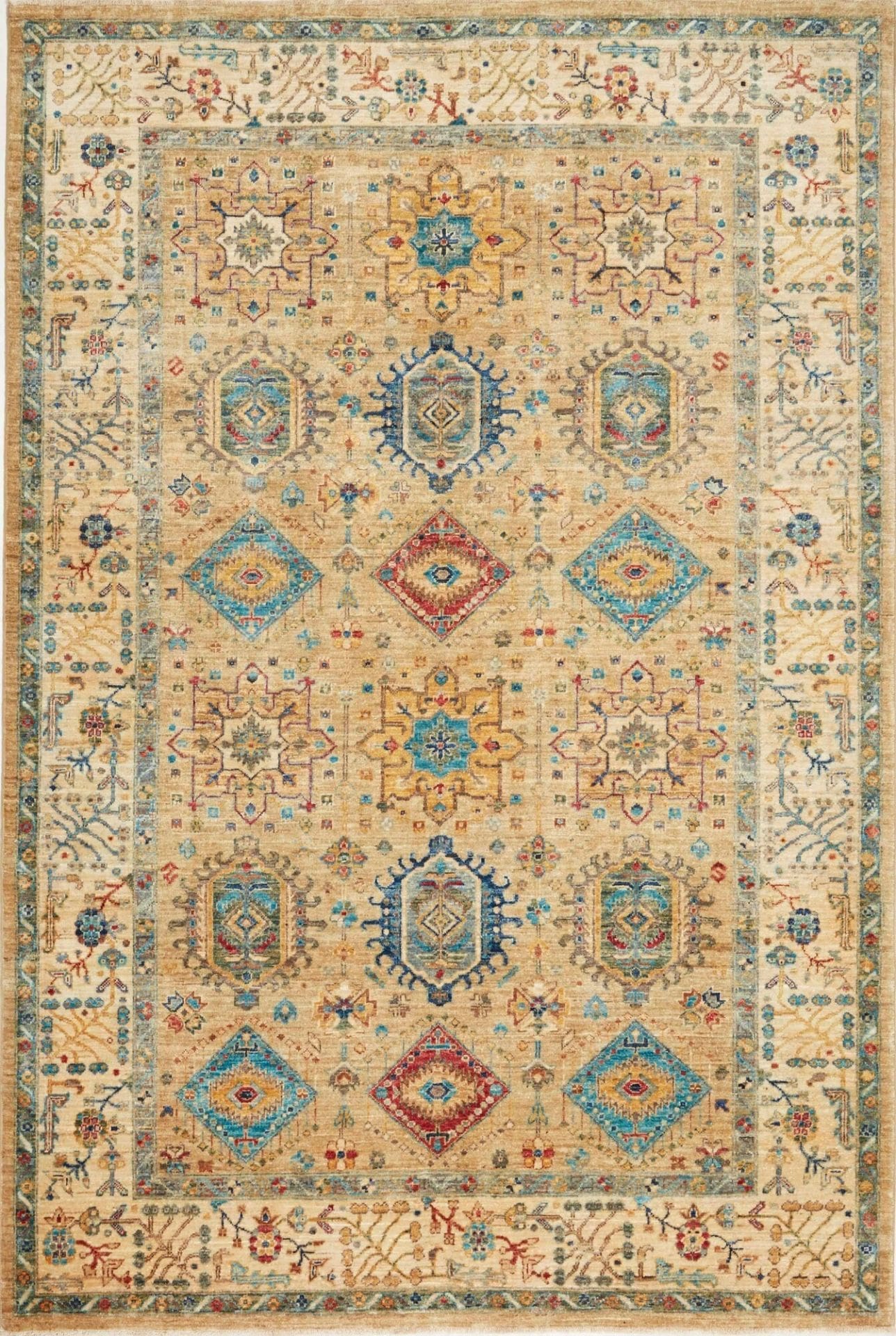 Orientteppich Samarkand 170 x 232cm, handgeknüpft, Schurwolle