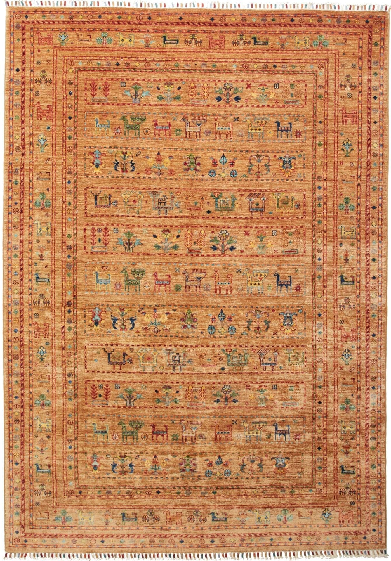 Orientteppich Samarkand 171 x 238 cm, handgeknüpft, Schurwolle