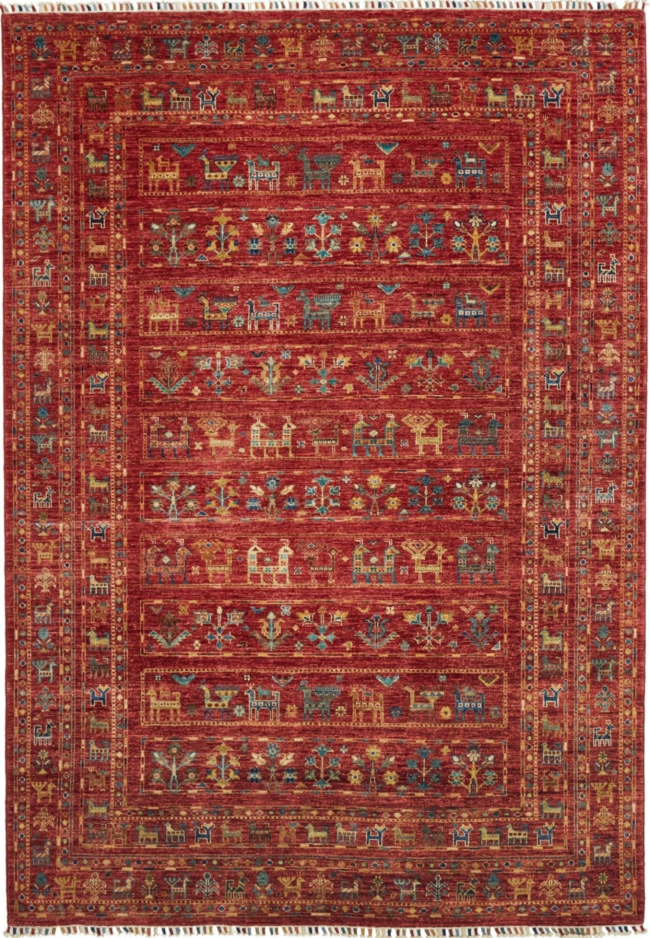 Orientteppich Samarkand 173 x 238 cm - handgeknüpft aus Wolle