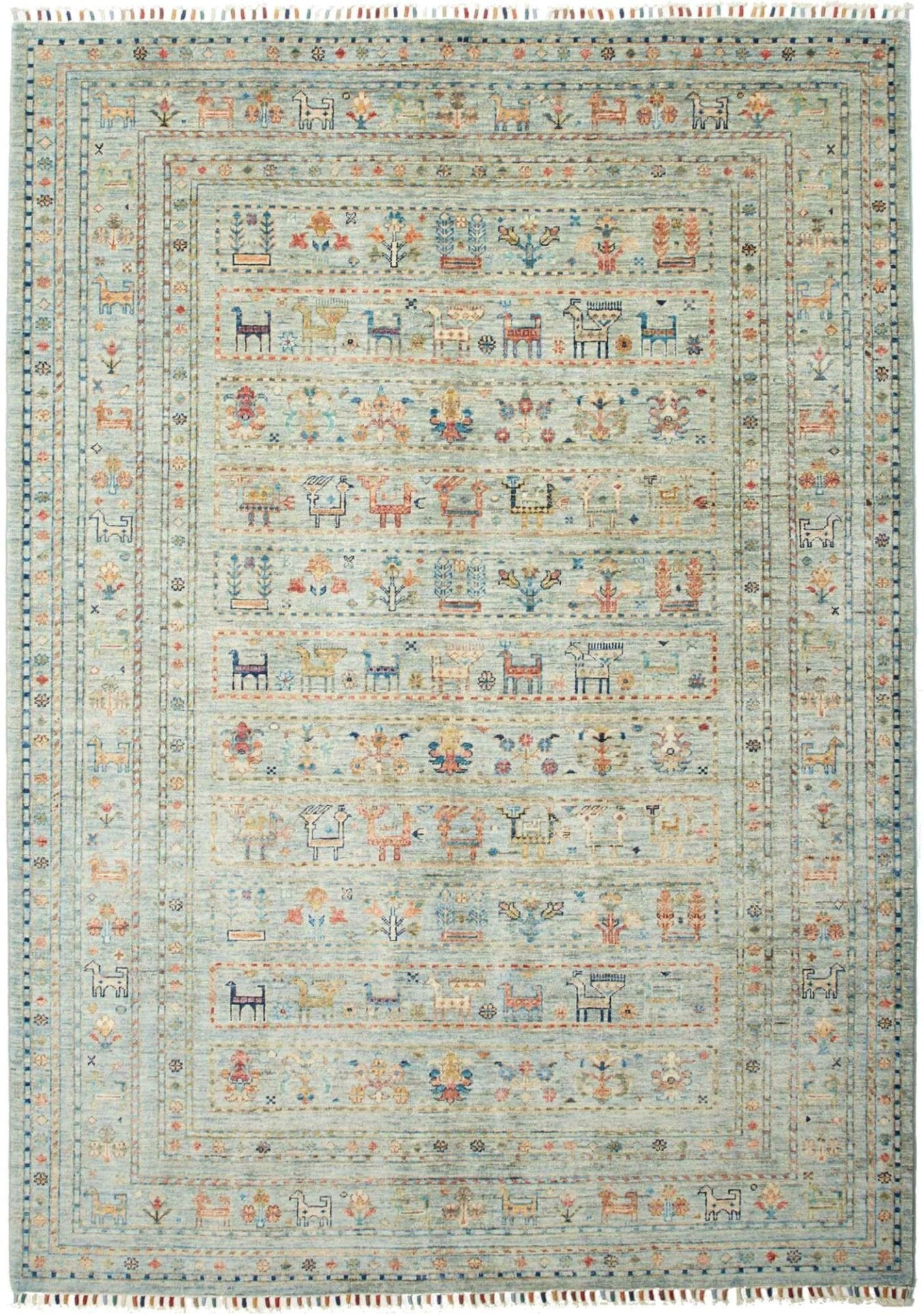 Orientteppich Samarkand 174 x 240cm, handgeknüpft, Schurwolle