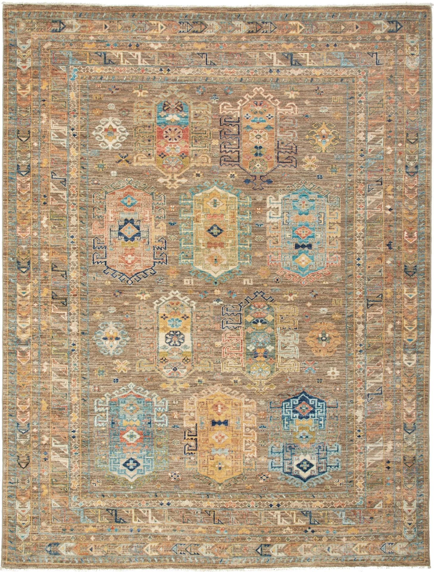 Orientteppich Samarkand 175 x 229 cm, handgeknüpft, Wolle, bunt