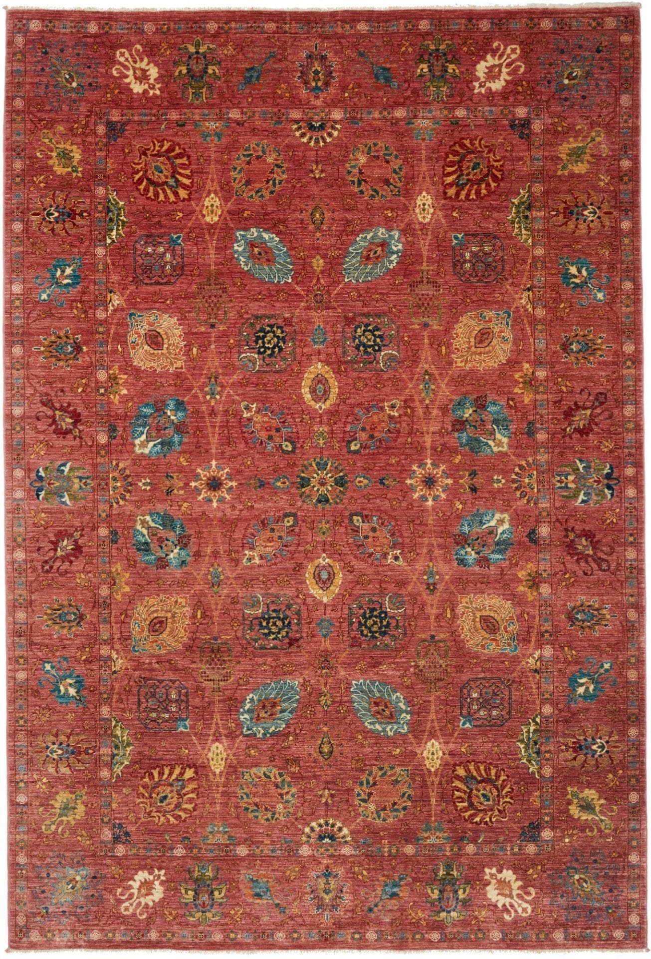 Orientteppich Samarkand 200 x 292 cm, handgeknüpft, Wolle, bunt