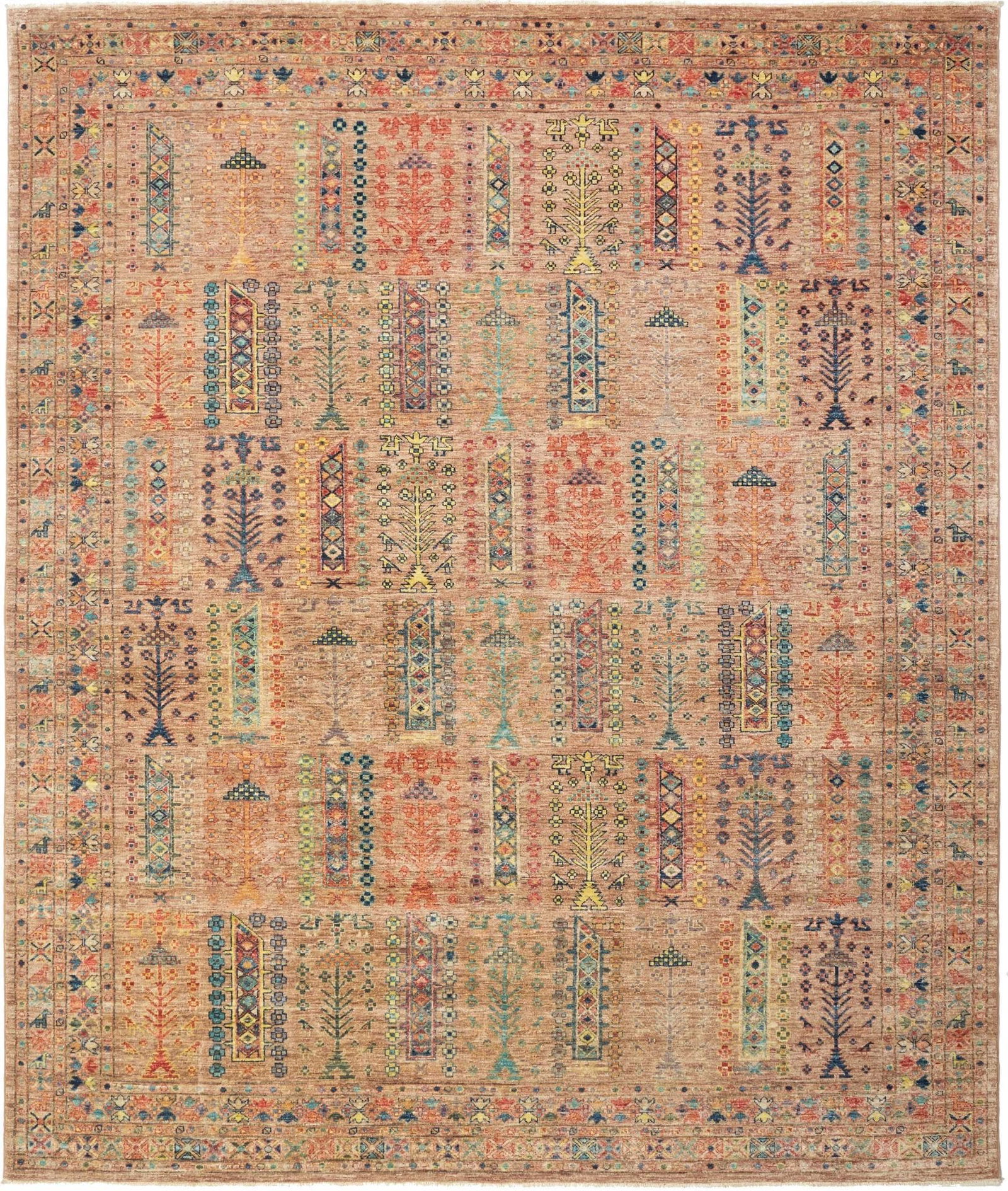 Orientteppich Samarkand 248 x 298cm, handgeknüpft, Wolle, bunt