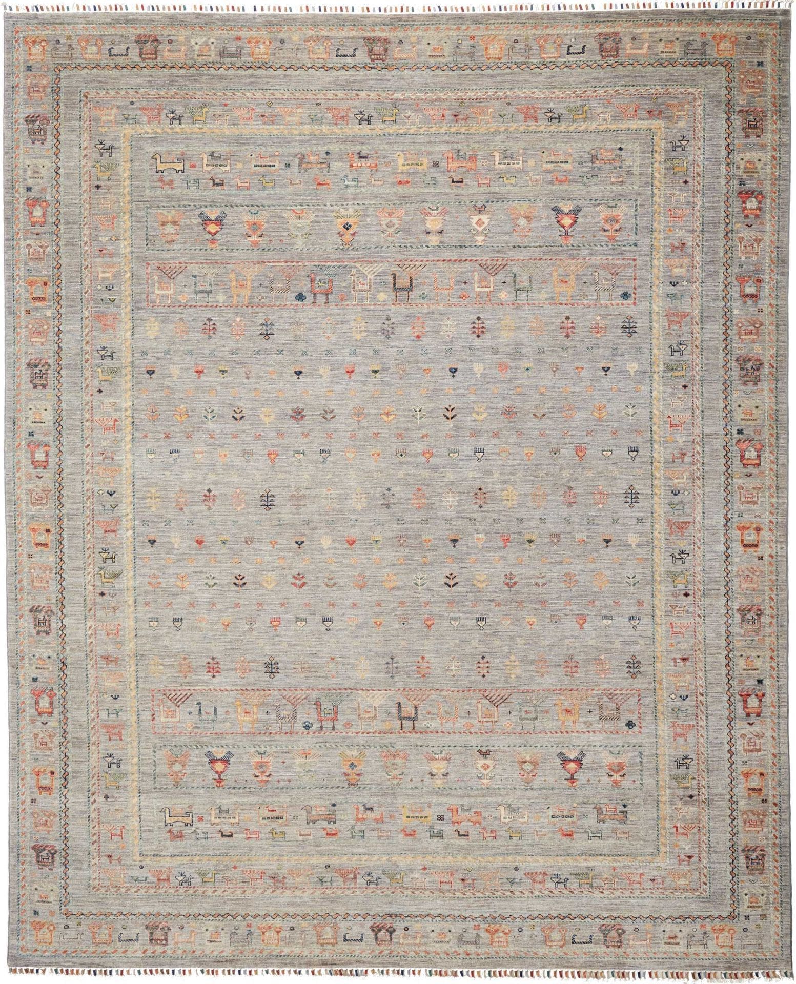 Orientteppich Samarkand 249 x 302 cm, handgeknüpft, Wolle