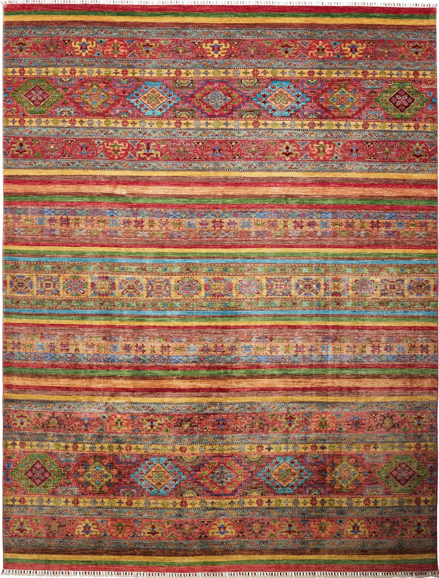 Orientteppich Samarkand 272 x 353 cm, handgeknüpft, Wolle, bunt