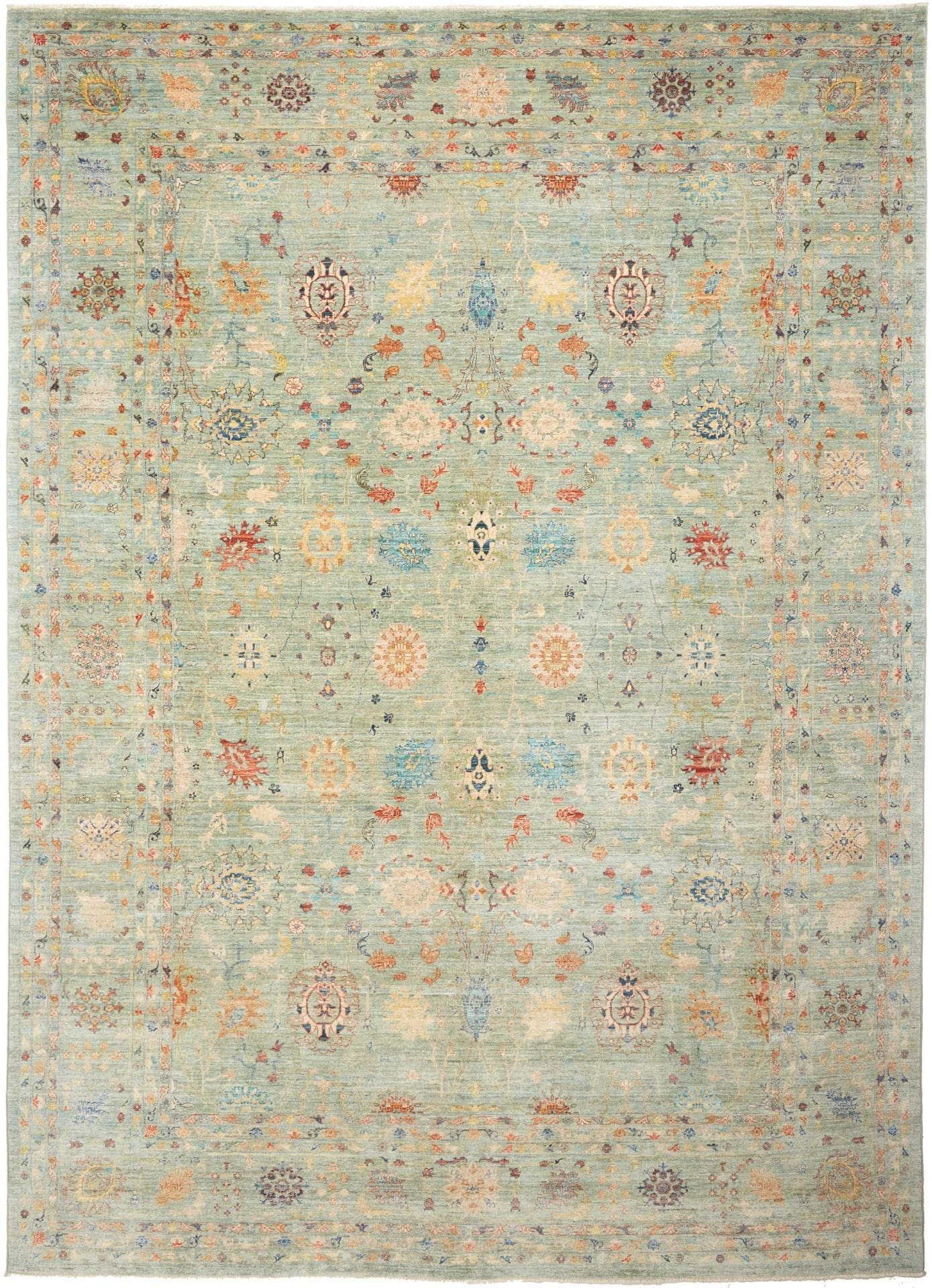 Orientteppich Samarkand 275 x 378cm, handgeknüpft, Schurwolle