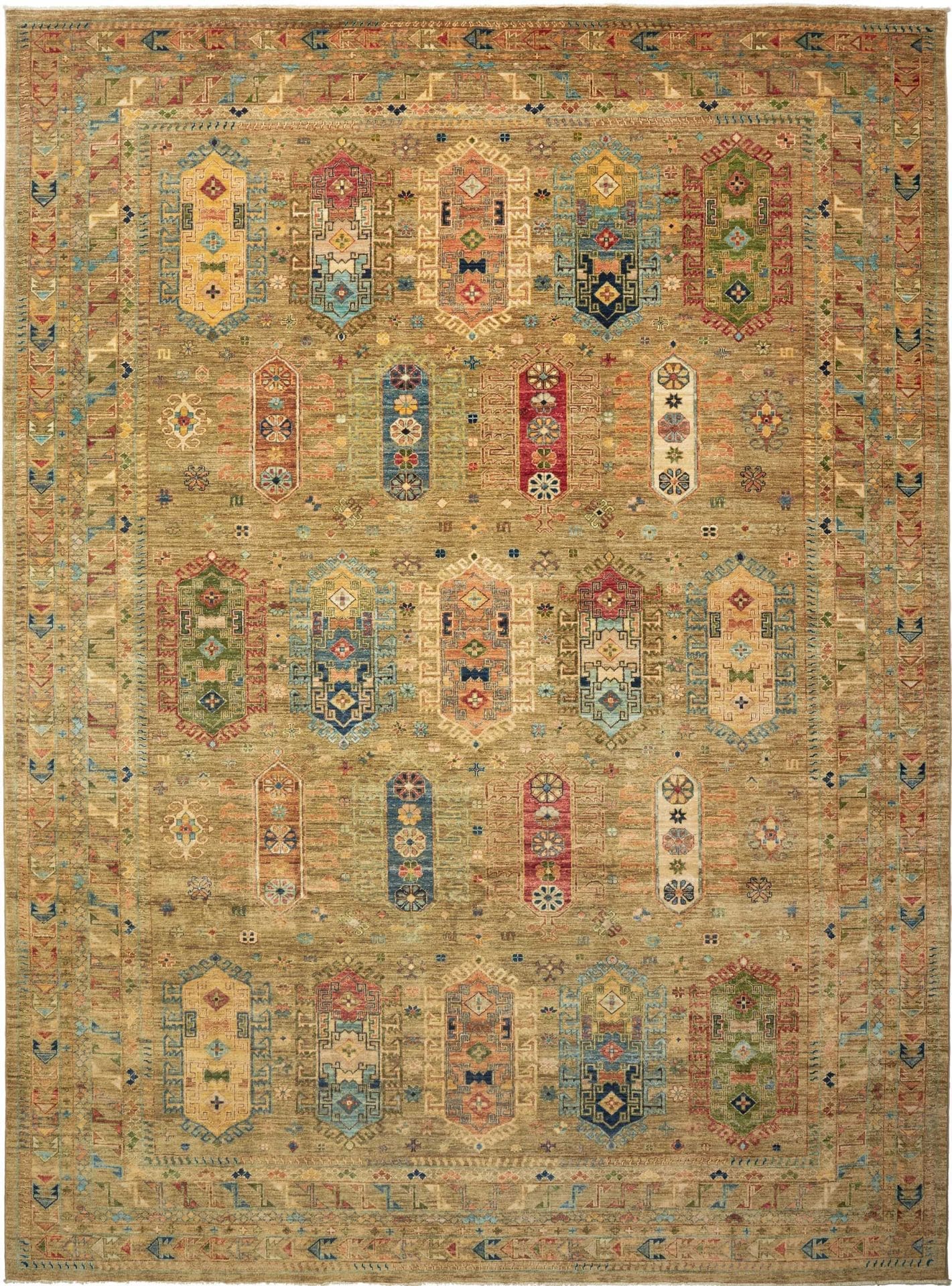 Orientteppich Samarkand 277 x 370cm, handgeknüpft, Schurwolle