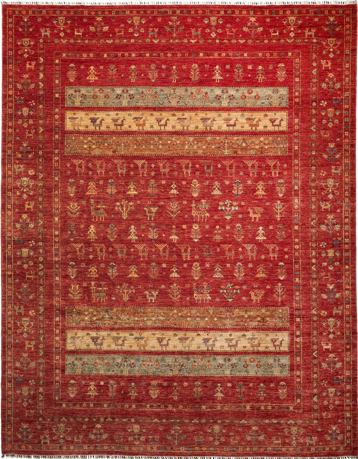 Orientteppich Samarkand 306 x 386 cm – handgeknüpft aus Wolle