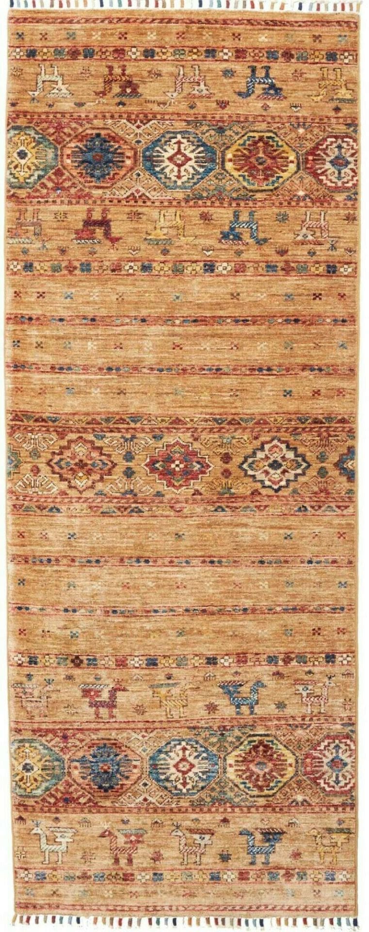 Orientteppich Samarkand 77 x 202cm, handgeknüpft aus Wolle